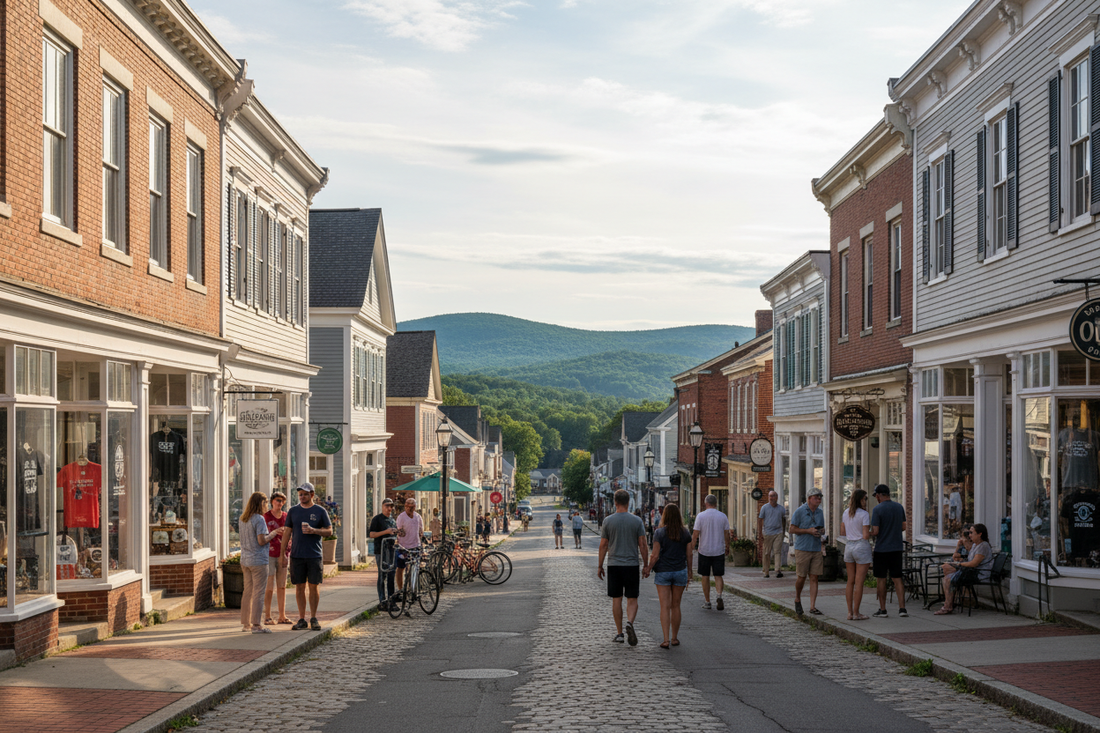 Main Street Berkshire County Massachusetts - custom apparel from Stu Borncat Creations