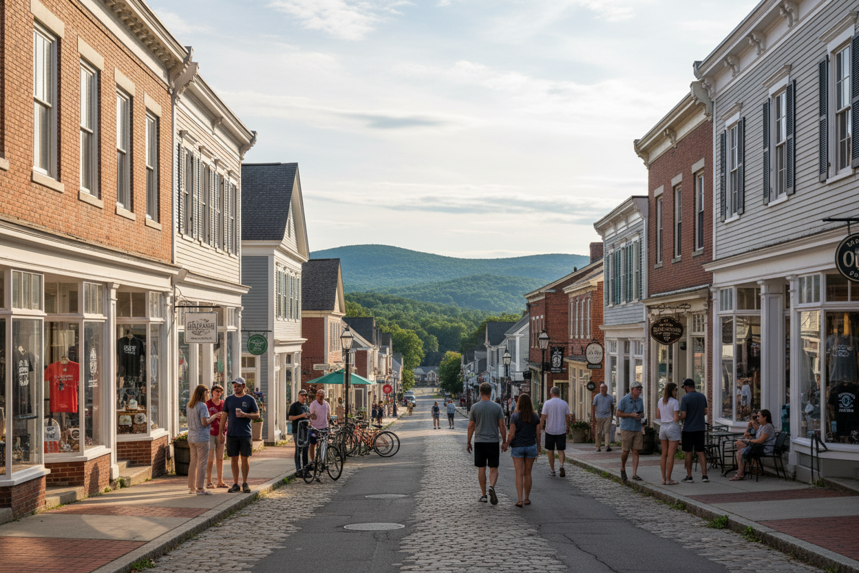 Main Street Berkshire County Massachusetts - custom apparel from Stu Borncat Creations