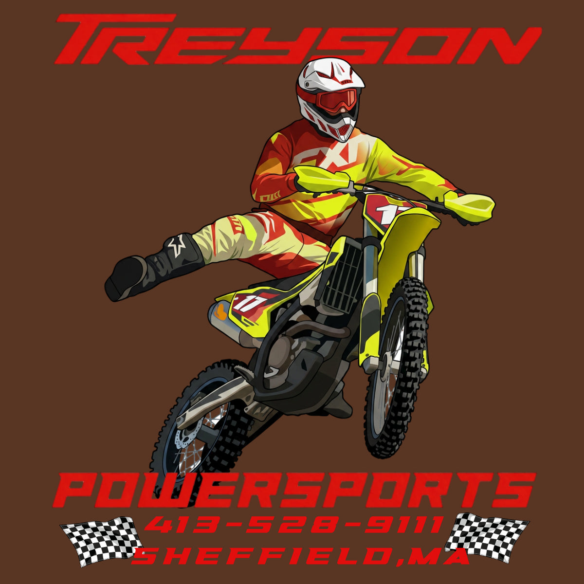 Treyson Powersports custom branded apparel — Stu Borncat Creations