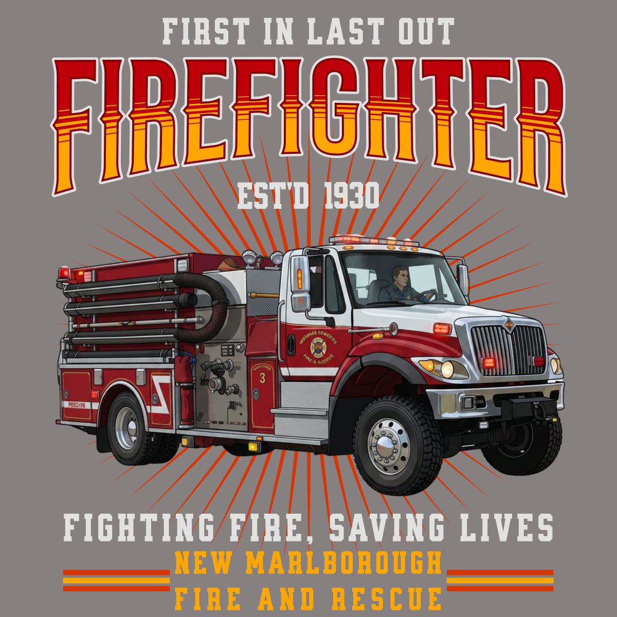 New Marlborough Fire and Rescue-custom branded apparel — Stu Borncat Creations