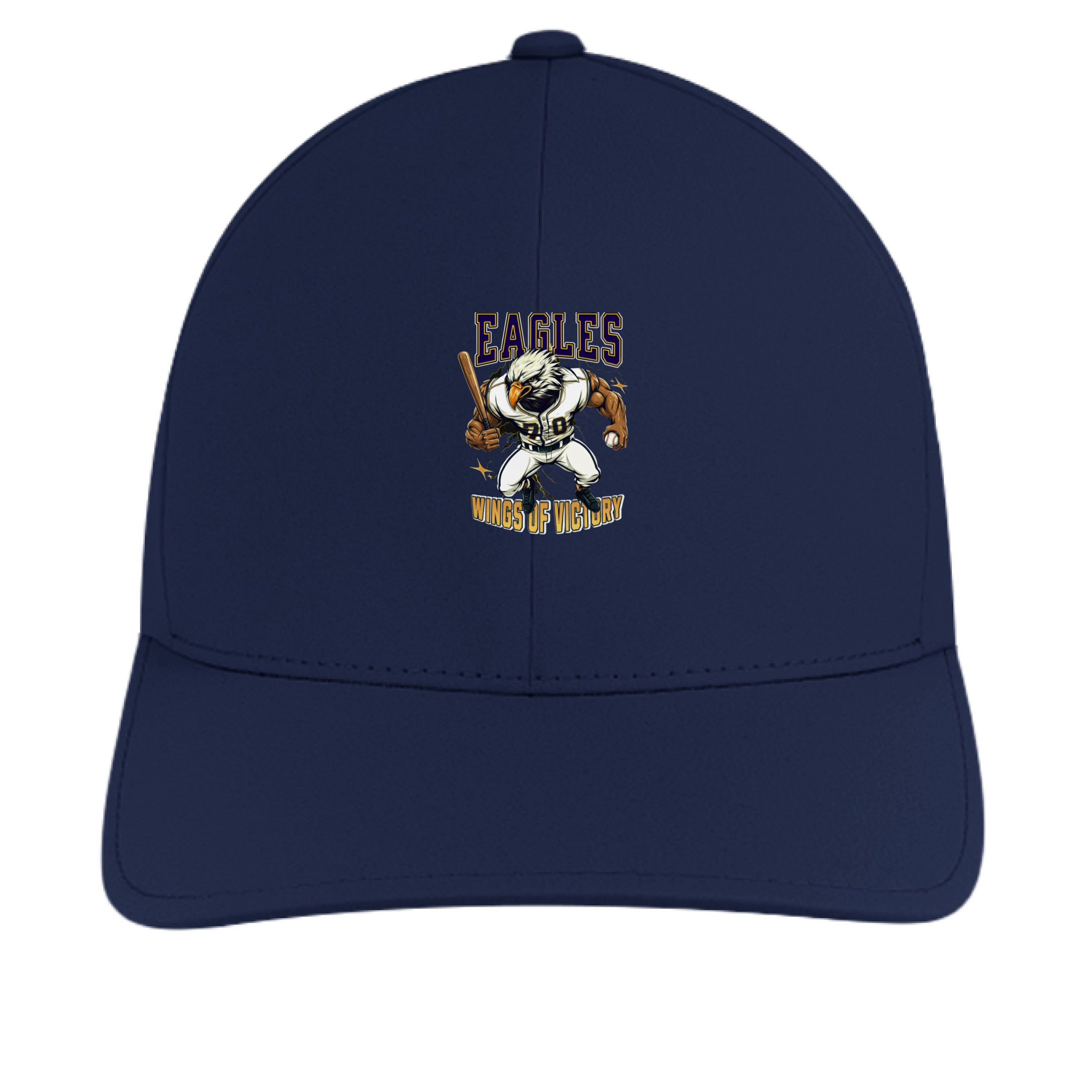 Navy blue cap with Eagles Wings of Victory logo on white background
