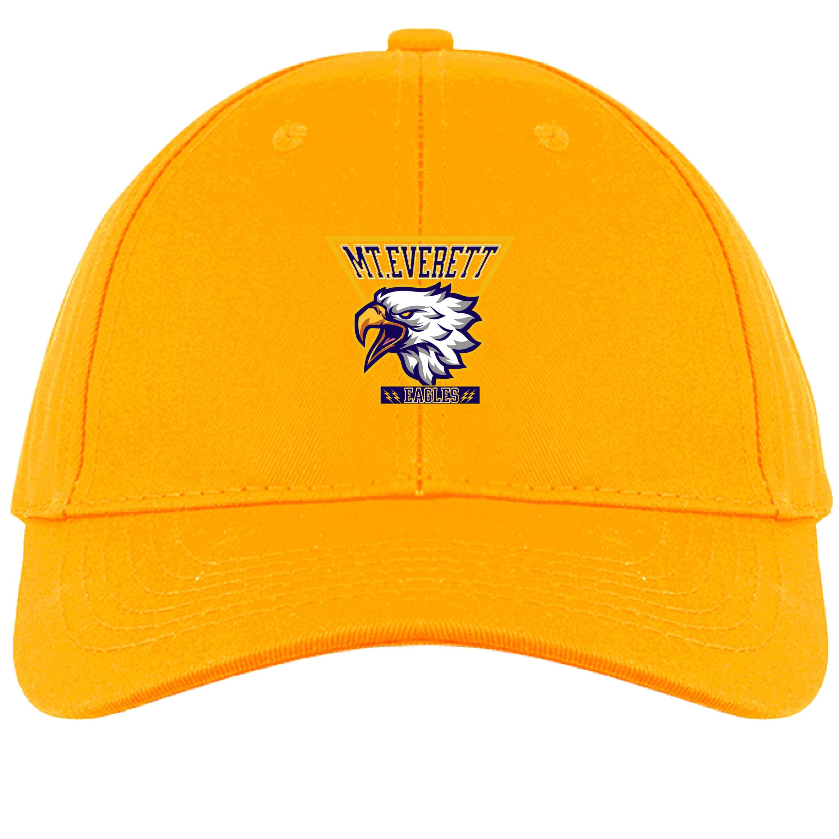 Yellow cap with eagle logo and 'Mt. Everett' text on a white background