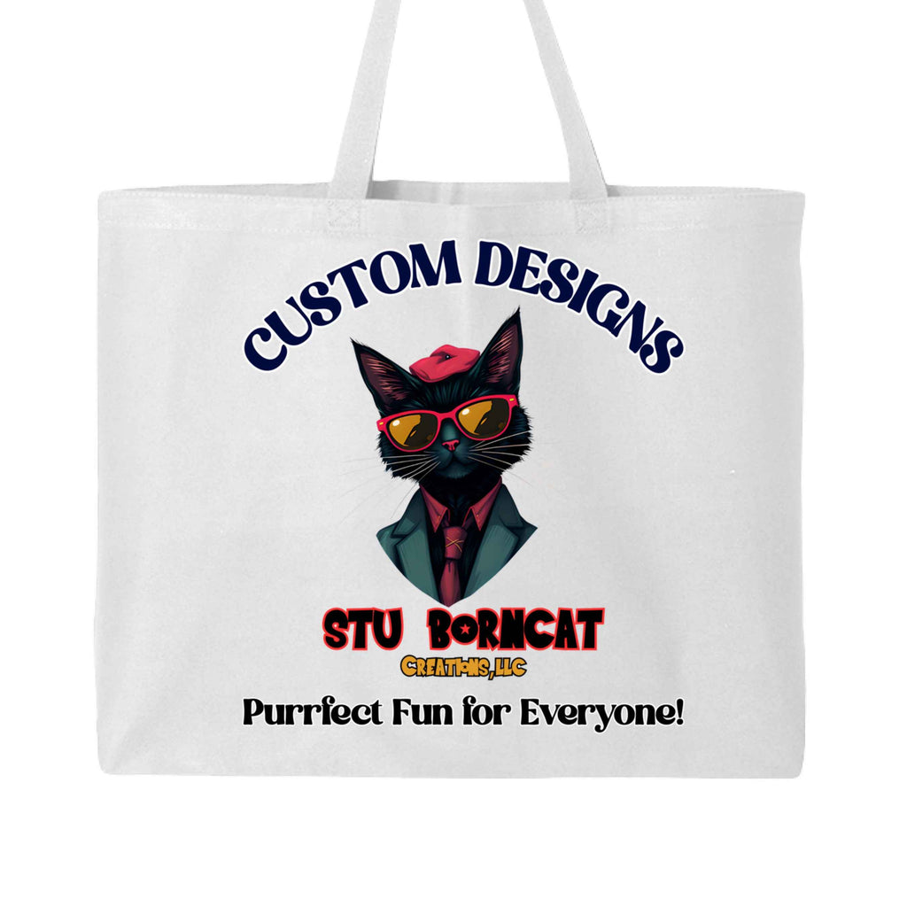 Stu Borncat Q600 25L Custom Printed Jumbo Tote Bag