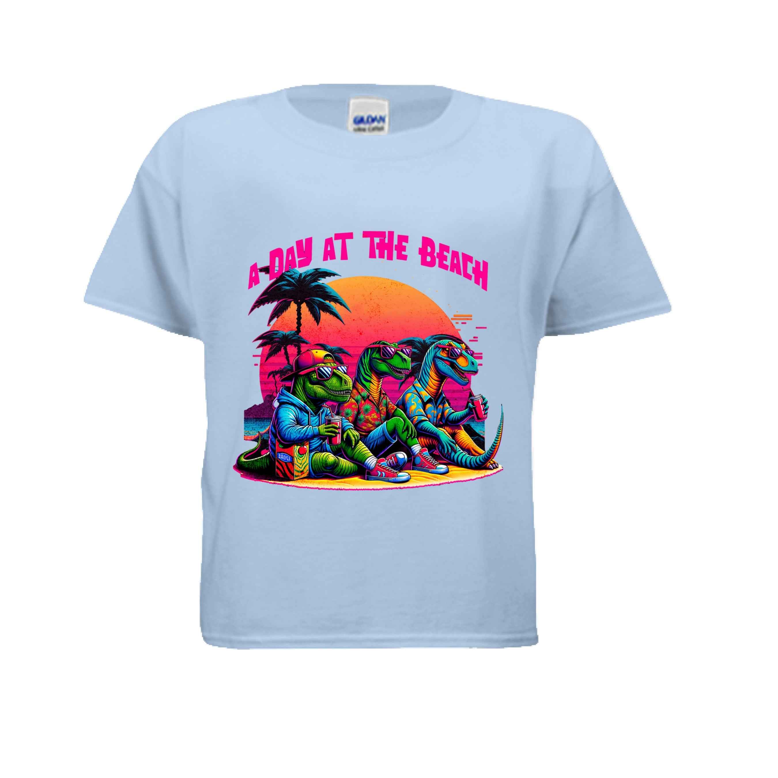 Day at the Beach G500B Kids Custom Design T-Shirt