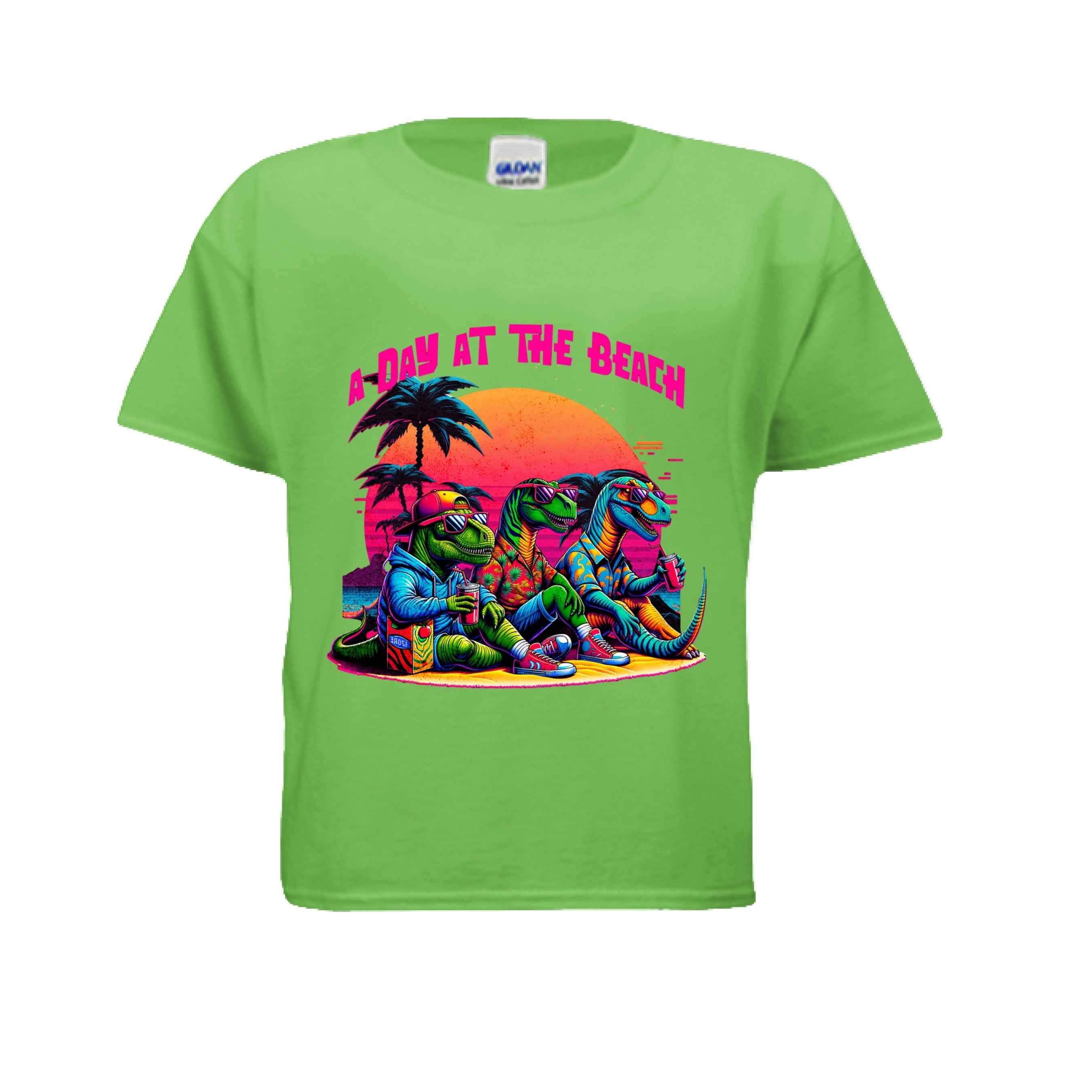 Day at the Beach G500B Kids Custom Design T-Shirt