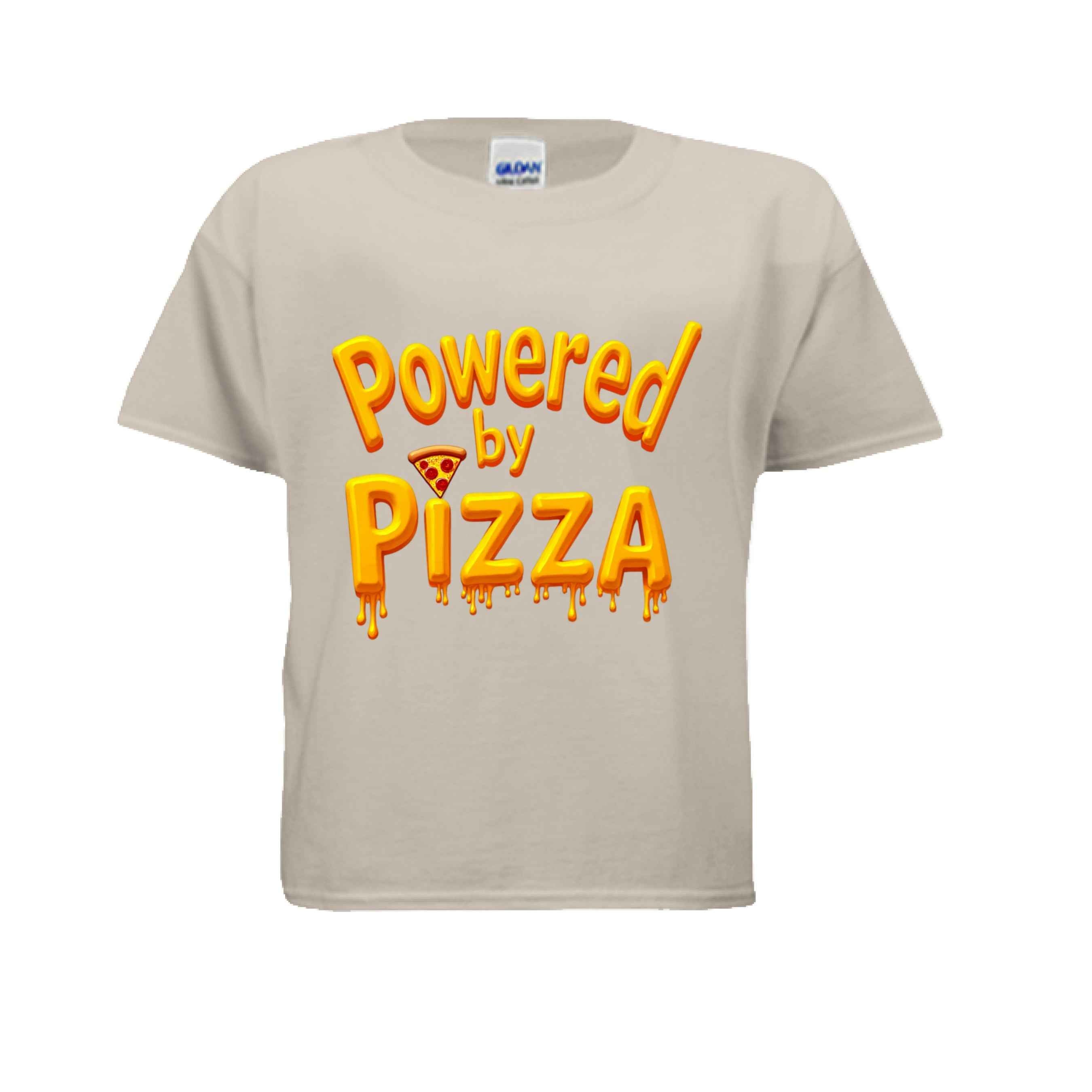 Powered by Pizza G500B Kids Custom Design T-Shirt
