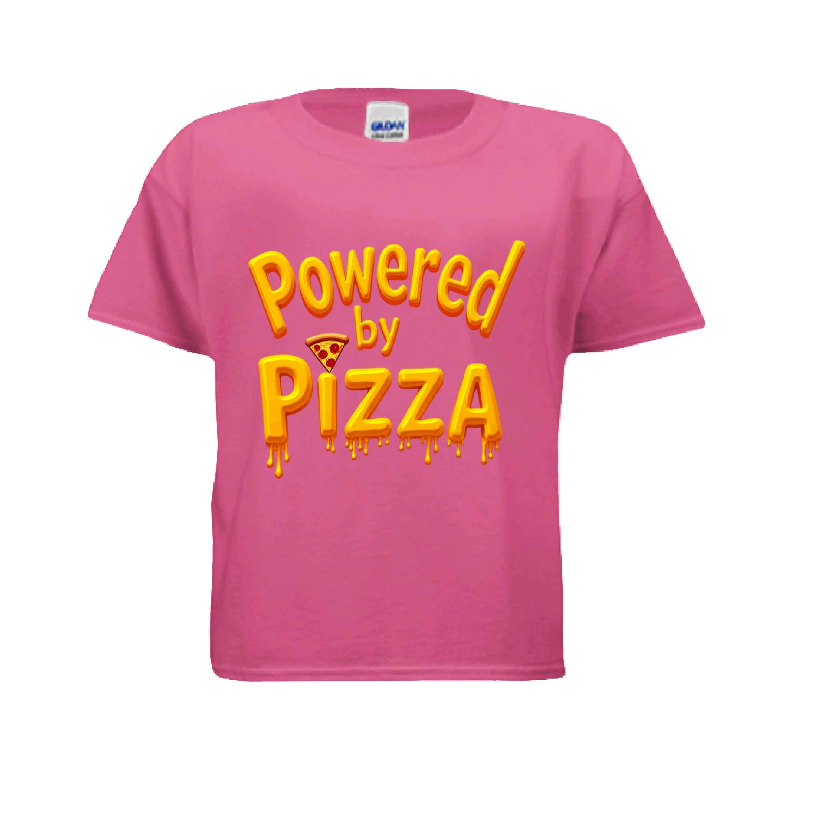 Powered by Pizza G500B Kids Custom Design T-Shirt