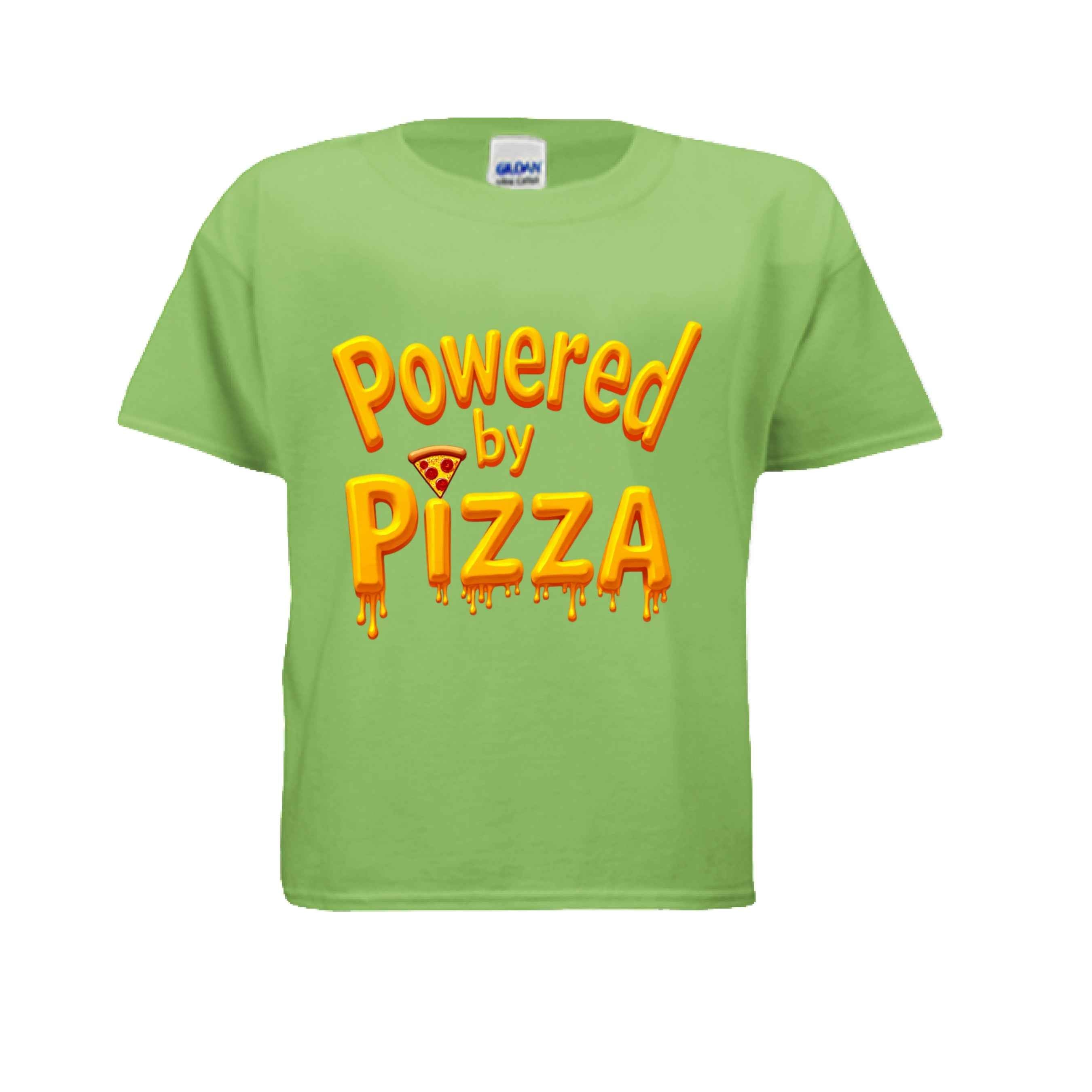 Powered by Pizza G500B Kids Custom Design T-Shirt