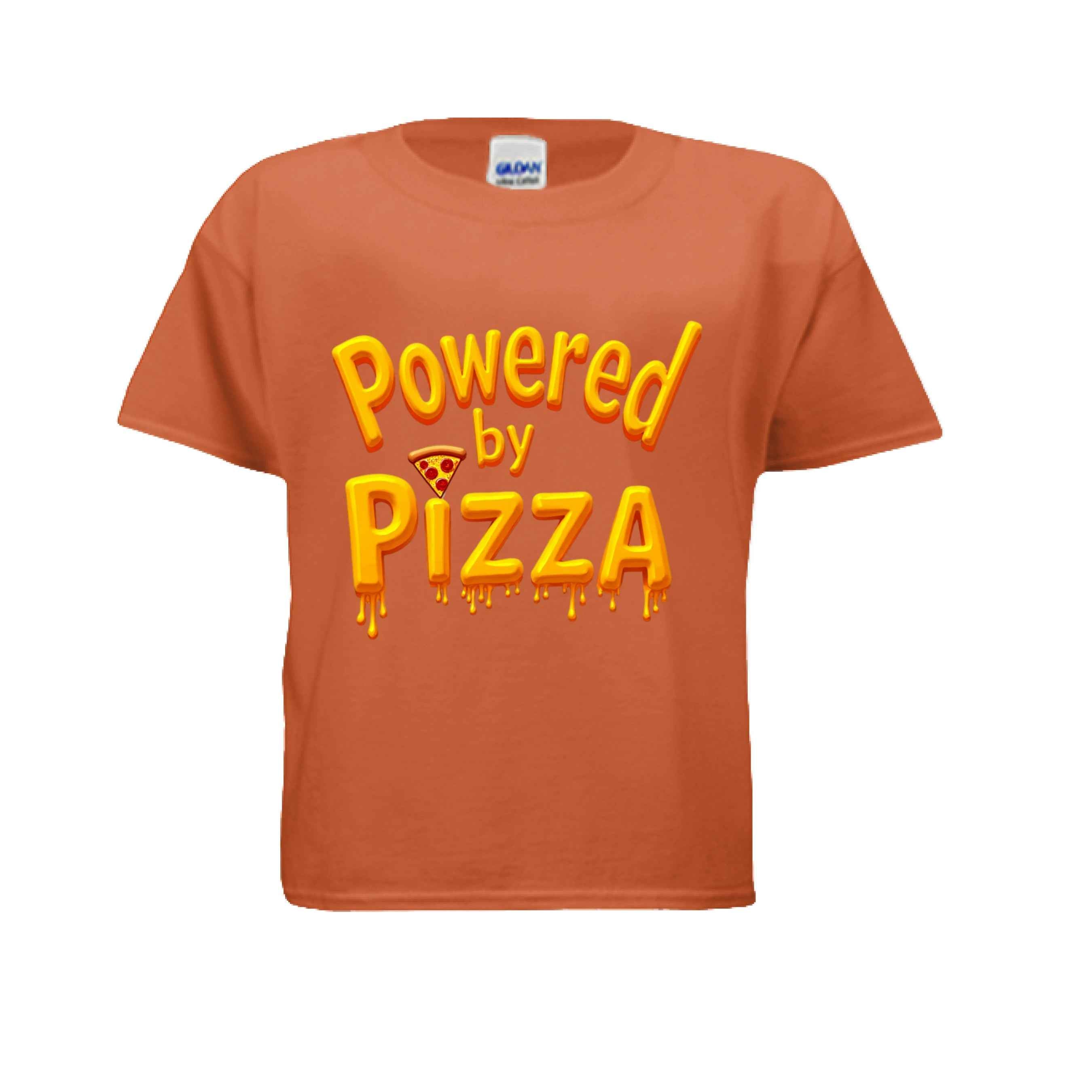 Powered by Pizza G500B Kids Custom Design T-Shirt