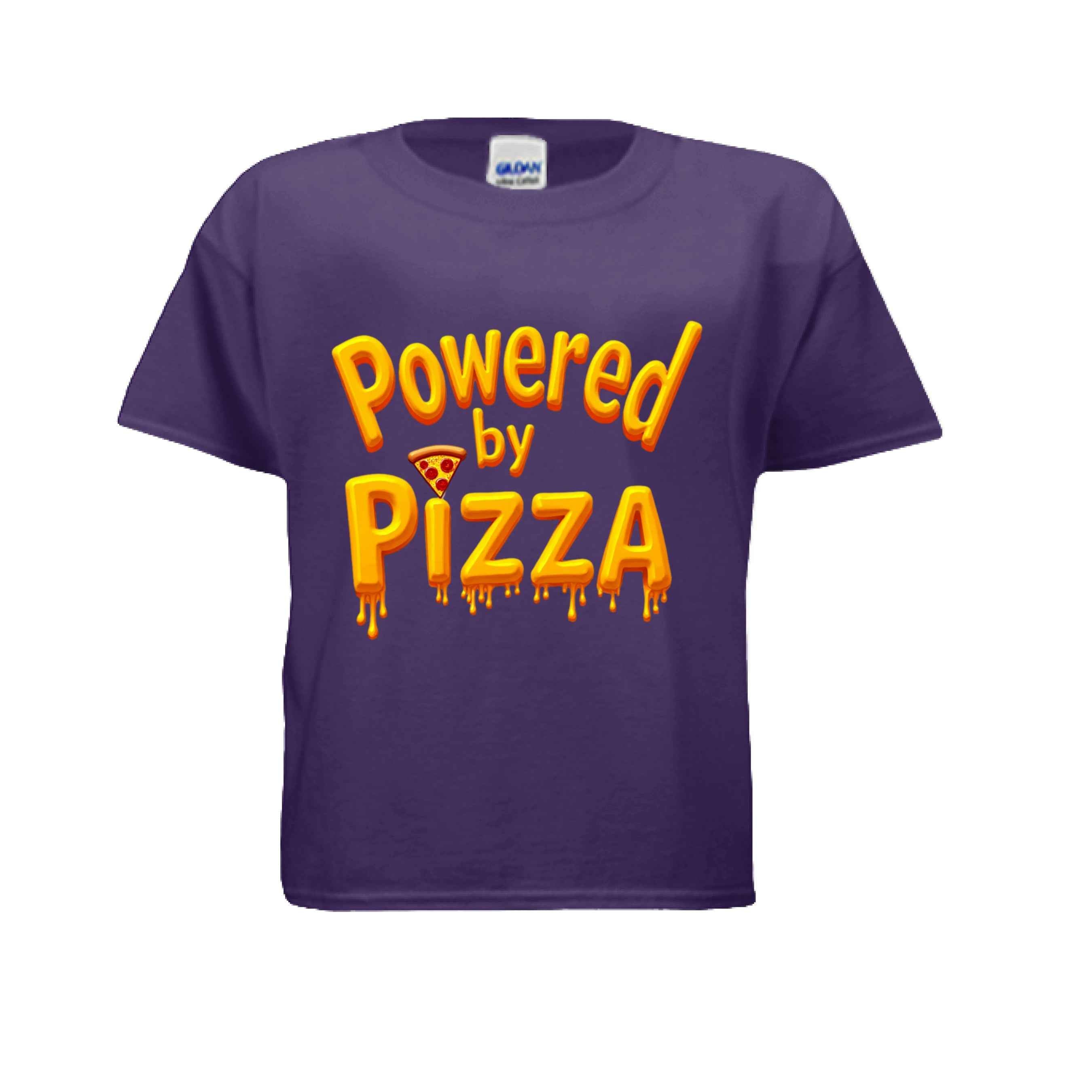 Powered by Pizza G500B Kids Custom Design T-Shirt