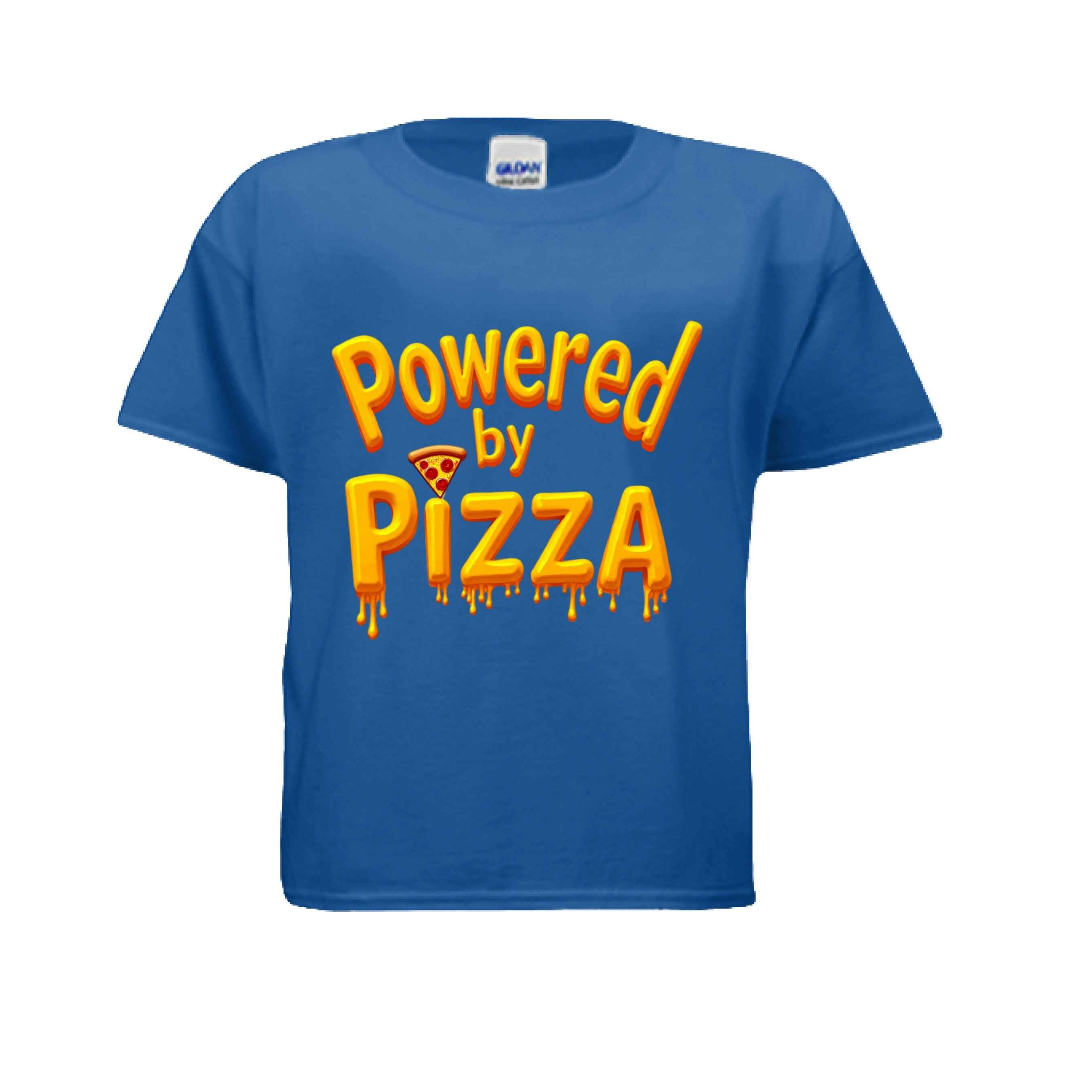 Powered by Pizza G500B Kids Custom Design T-Shirt