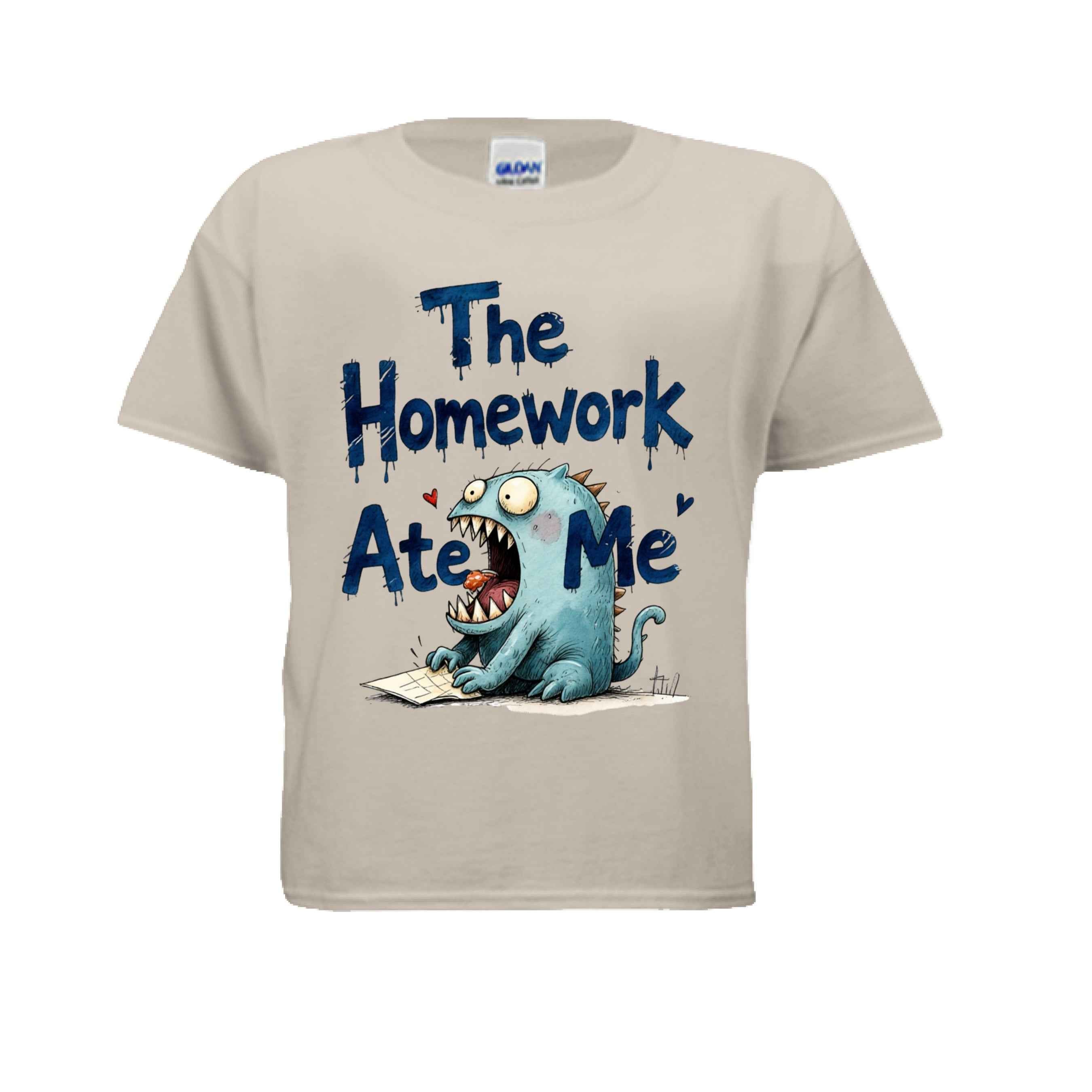 Homework Ate Me G500B Kids Custom Design T-Shirt