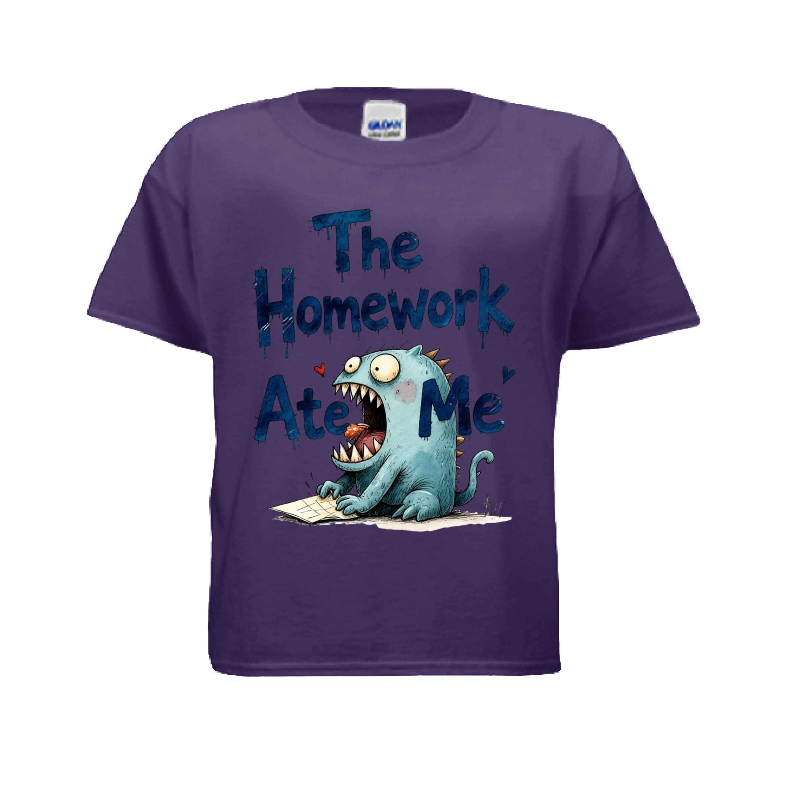 Homework Ate Me G500B Kids Custom Design T-Shirt