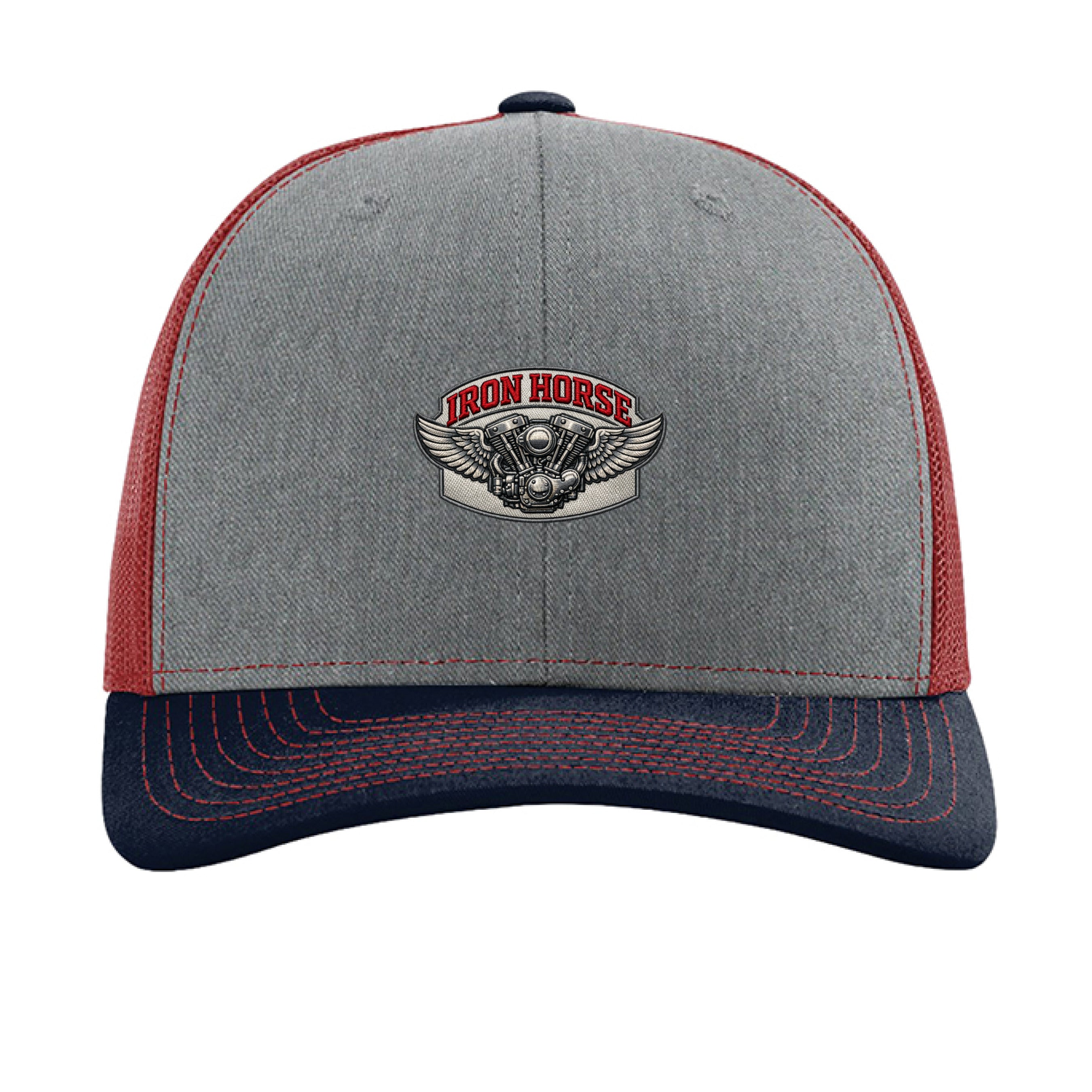 Heather Grey/ Cardinal/ Navy - FRONT