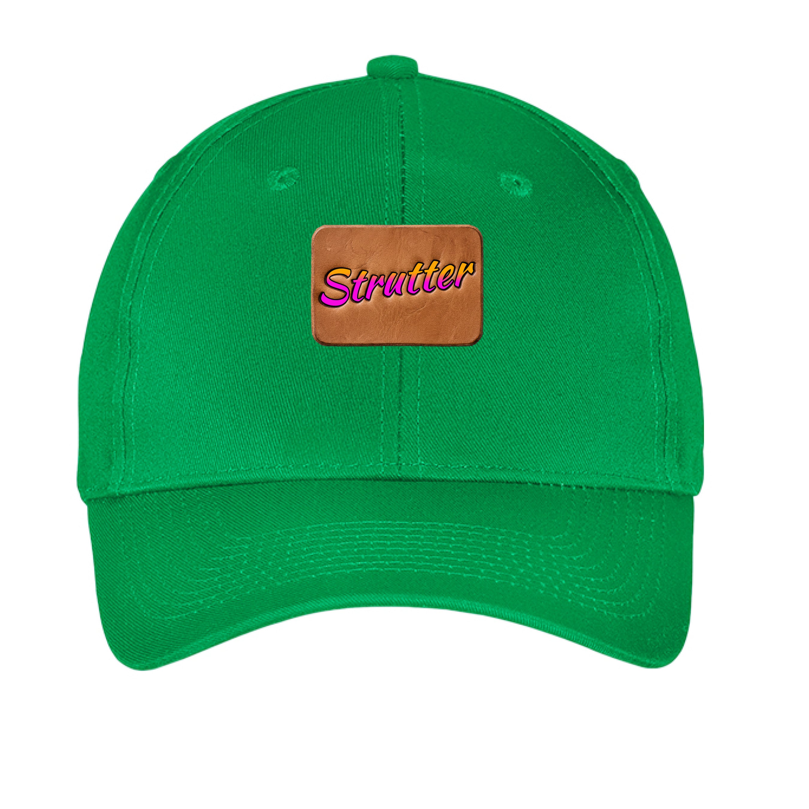Strutter CP80 DTF Faux Leather Neon Patch Six Panel Cap