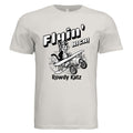 Rowdy Katz Flyin High funny cat pilot graphic tee in Vintage White — Stu Borncat Creations