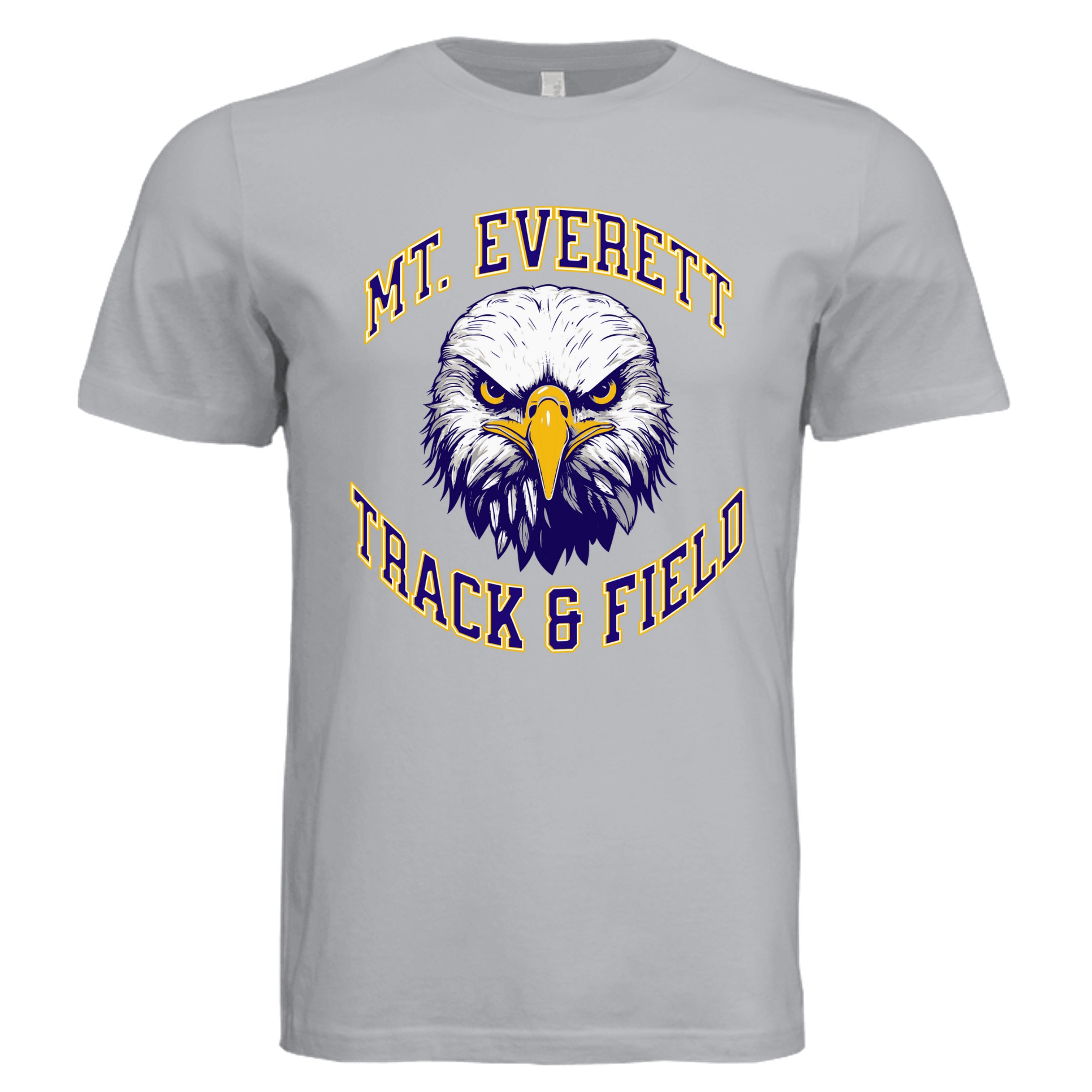 Solid Athletic Grey - 3001C - FRONT   Mt Everett Eagles Track and Field adult t-shirt — Stu Borncat Creations