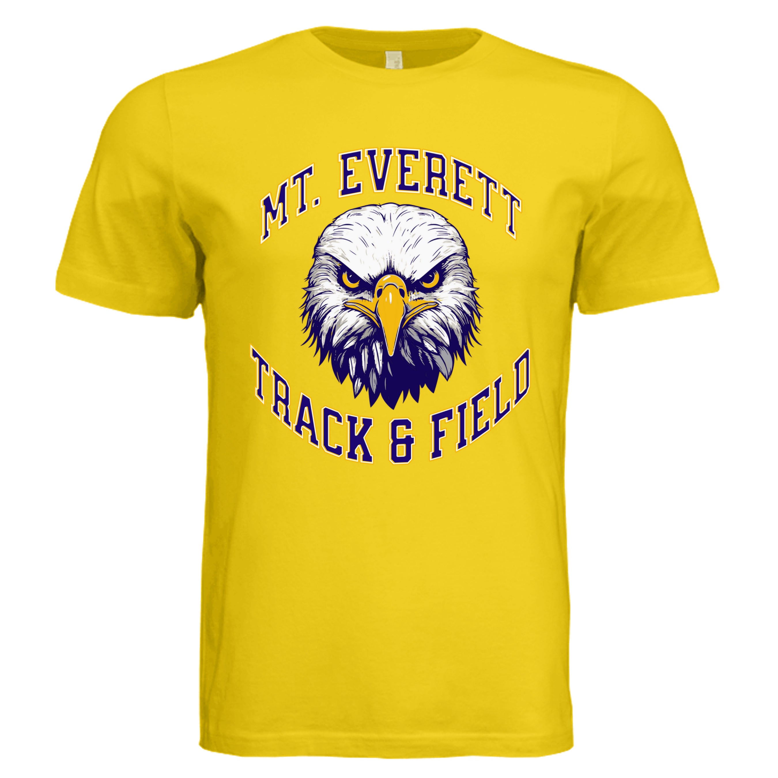 GOLD - 3001C - FRONT  Mt Everett Eagles Track and Field adult t-shirt — Stu Borncat Creations