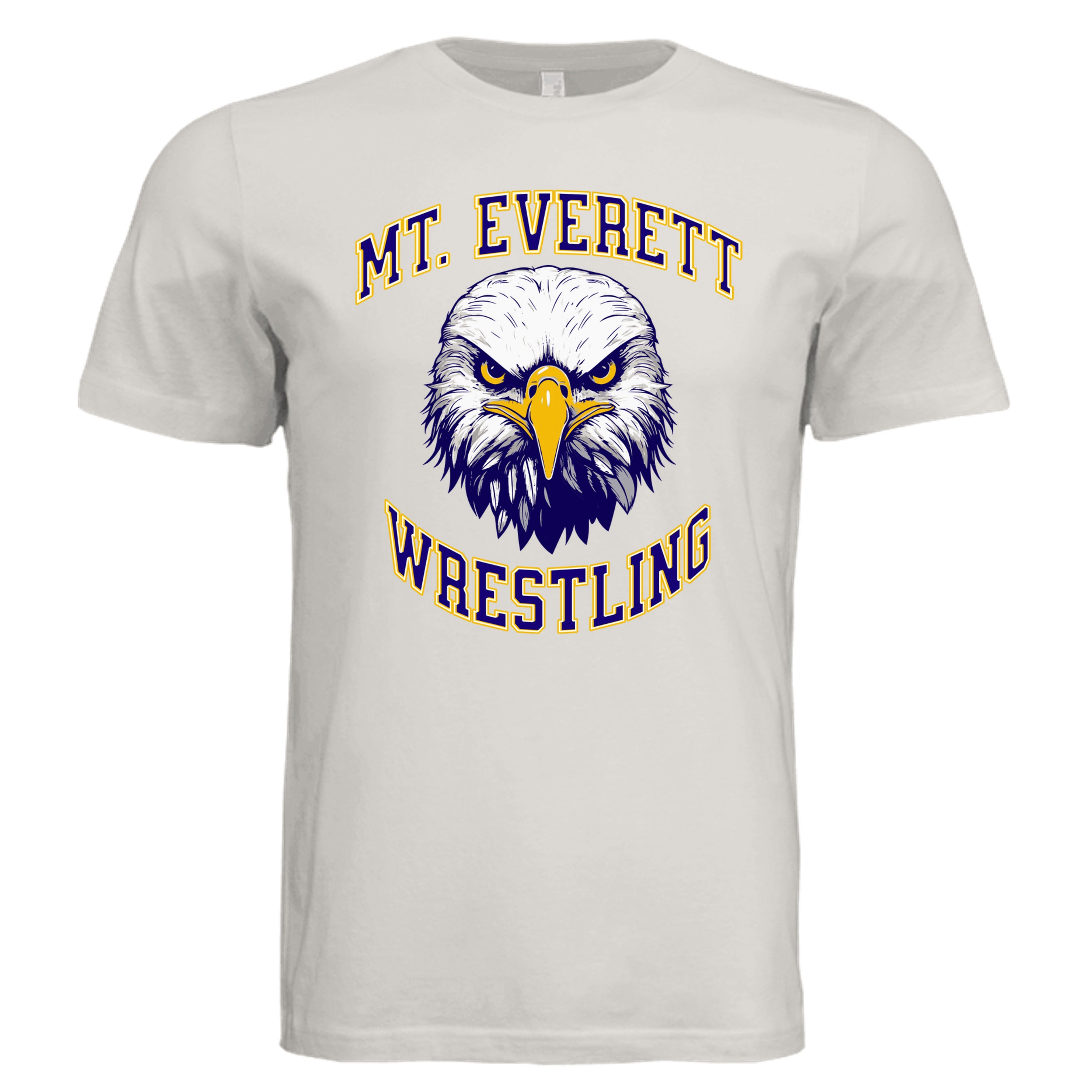 Vintage White - 3001C - FRONT Mt Everett Eagles Wrestling adult t-shirt — Stu Borncat Creations