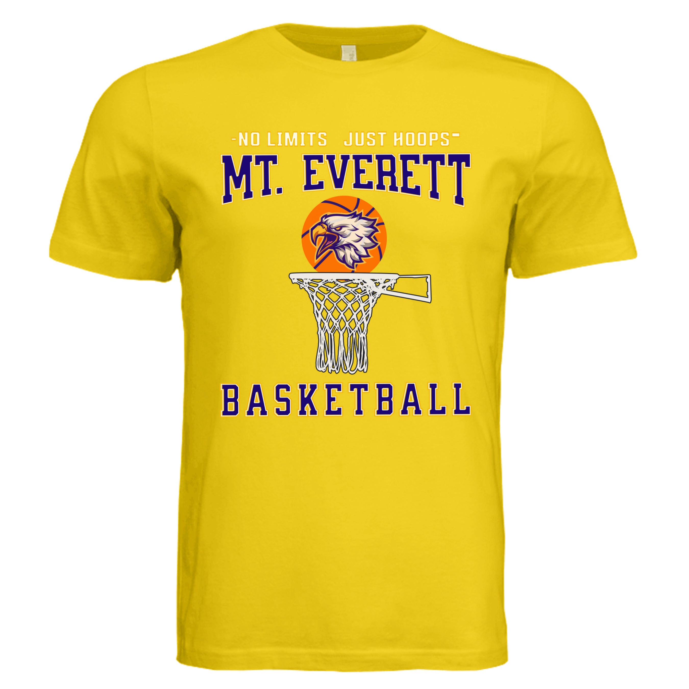 GOLD - 3001C - FRONT  Mt Everett Eagles Basketball adult t-shirt — Stu Borncat Creations