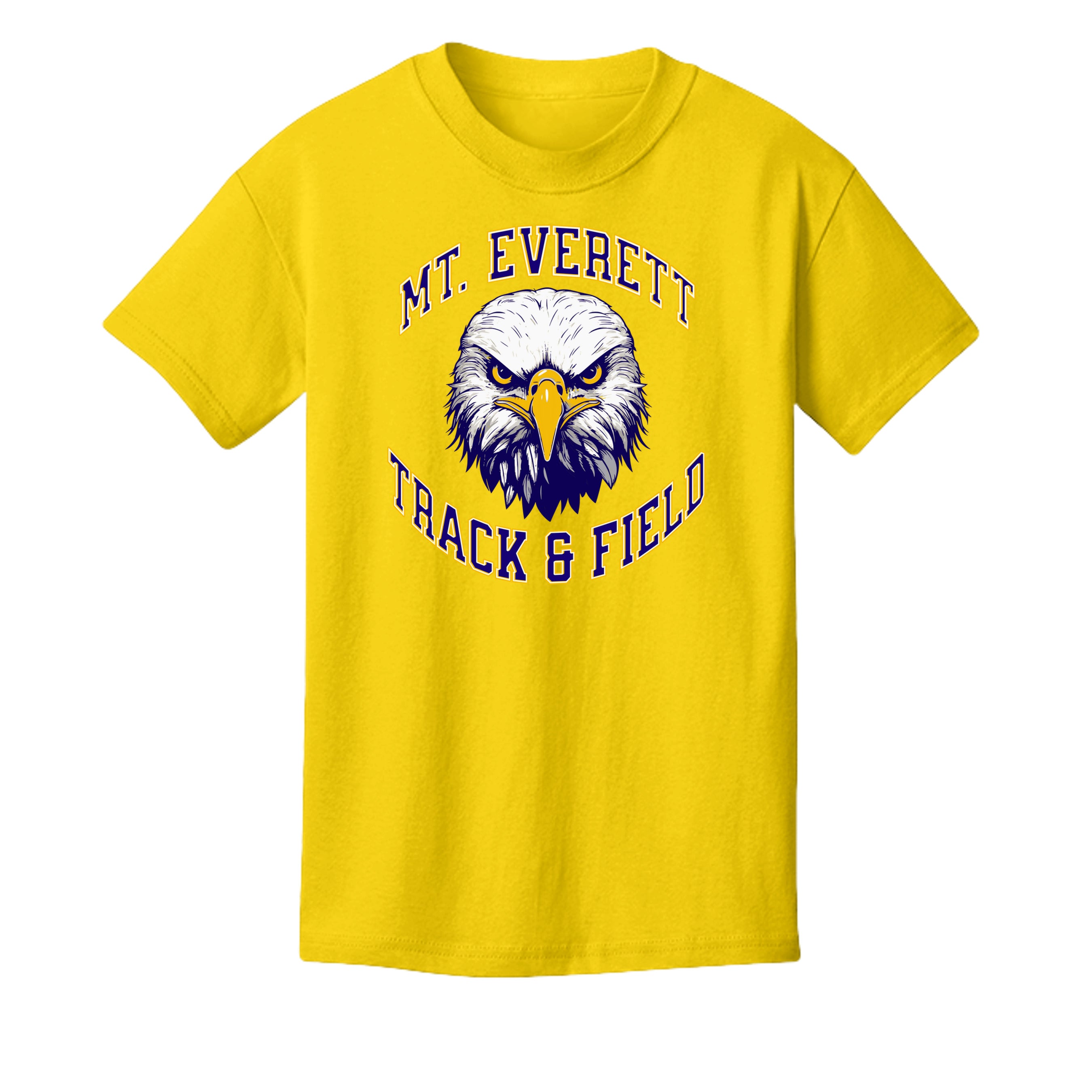 GOLD - 3001Y - FRONT  Mt Everett Eagles Track and Field kids t-shirt  — Stu Borncat Creations