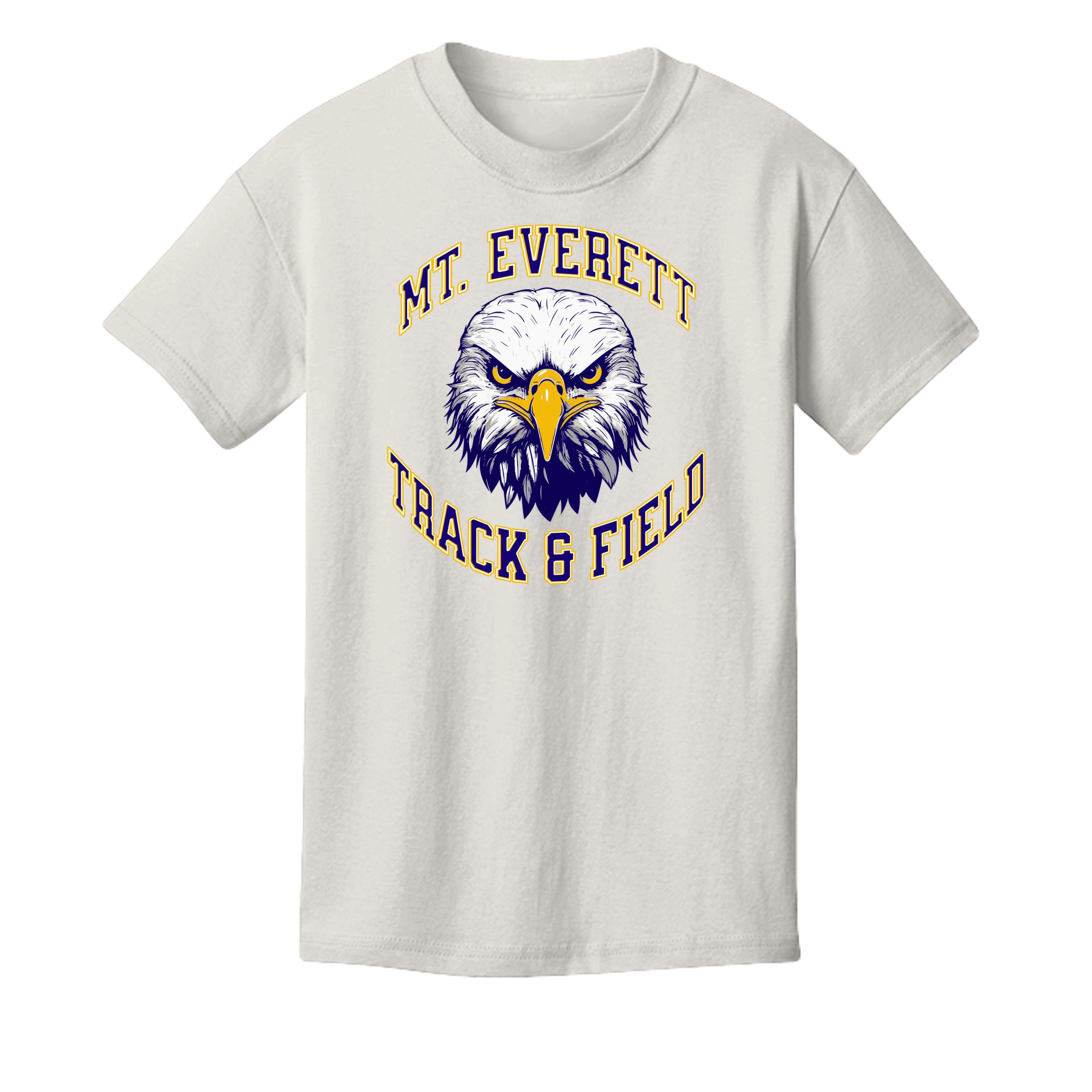 Vintage White - 3001Y - FRONT Mt Everett Eagles Track and Field kids t-shirt  — Stu Borncat Creations