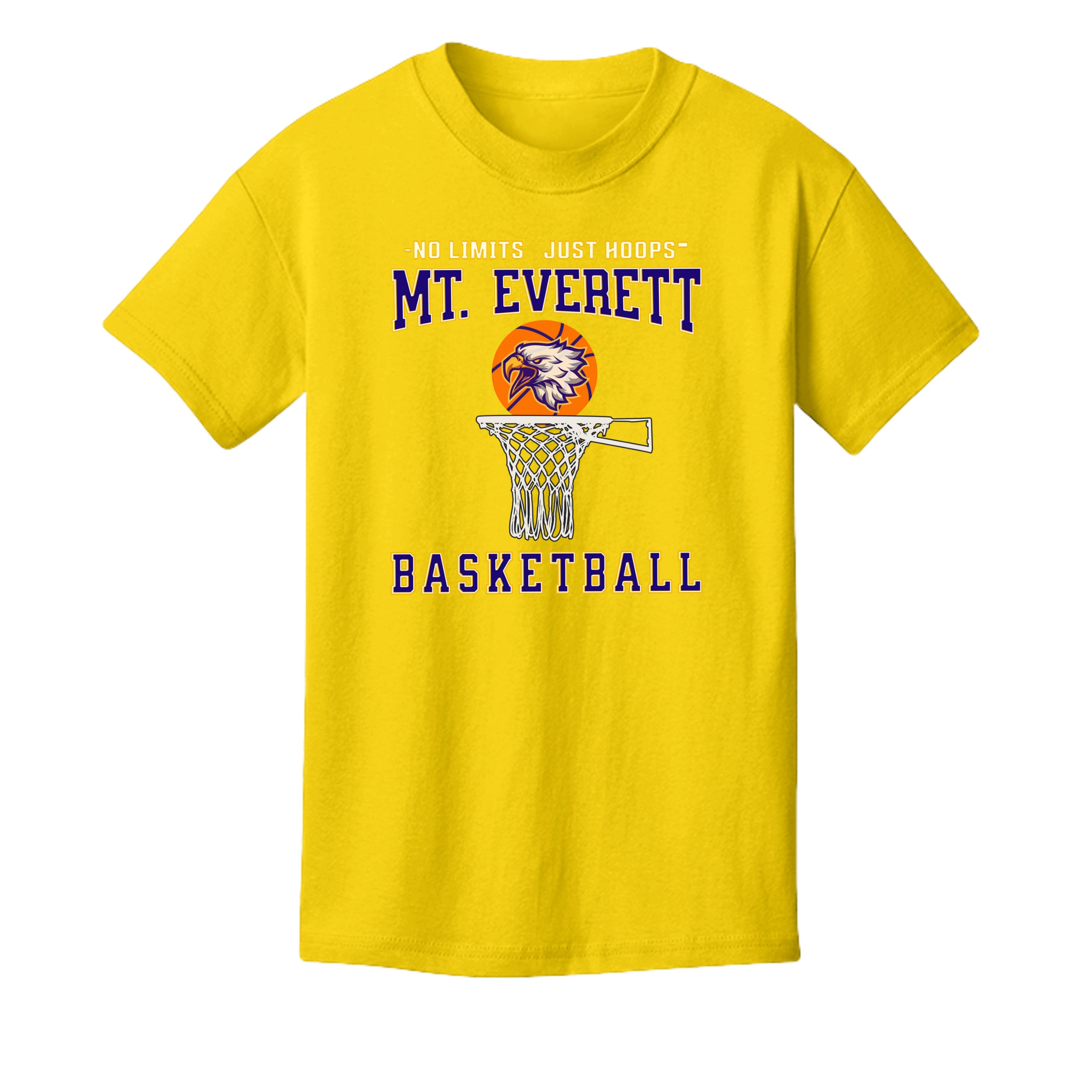 GOLD - 3001Y - FRONT Mt Everett Eagles Basketball kids t-shirt — Stu Borncat Creations