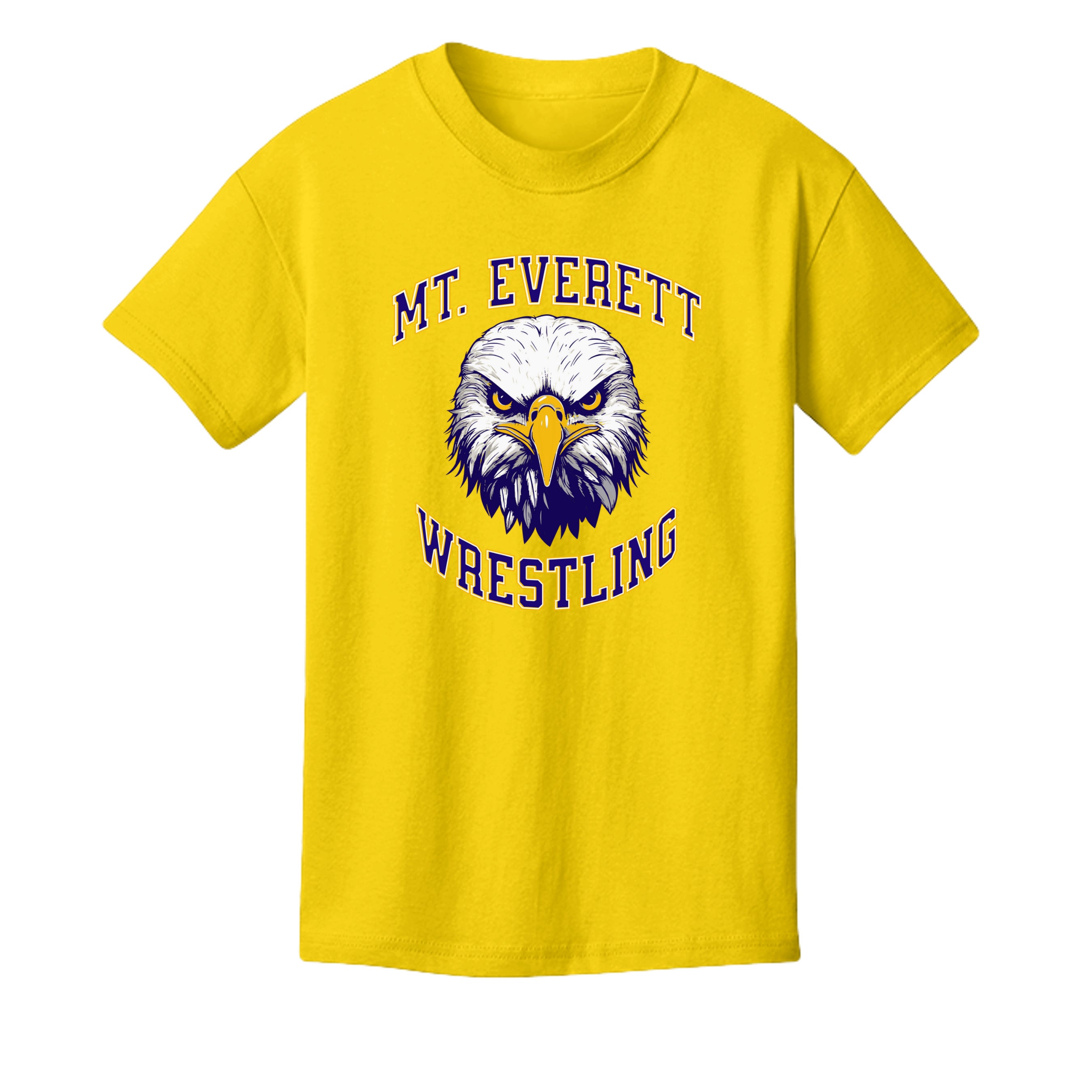 GOLD - 3001Y - FRONT  Mt Everett Eagles Wrestling kids t-shirt — Stu Borncat Creations 
