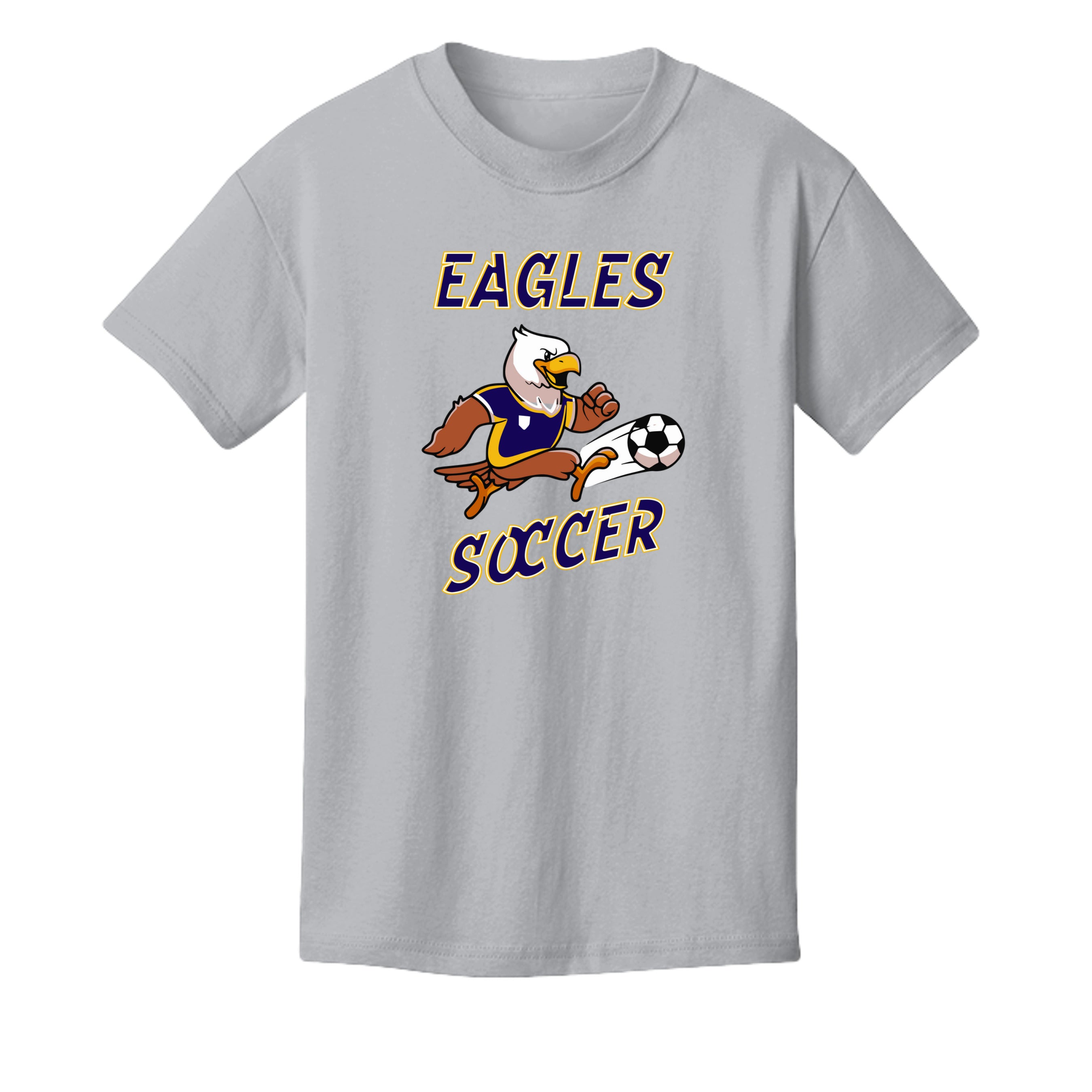 Solid Athletic Grey - 3001Y - FRONT  Mt Everett Eagles Soccer kids t-shirt  — Stu Borncat Creations