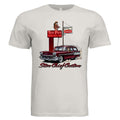 Vintage White - 3001C - FRONT-Pontiac Star Chief comic car lover graphic tee — Carz collection by Stu Borncat Creations