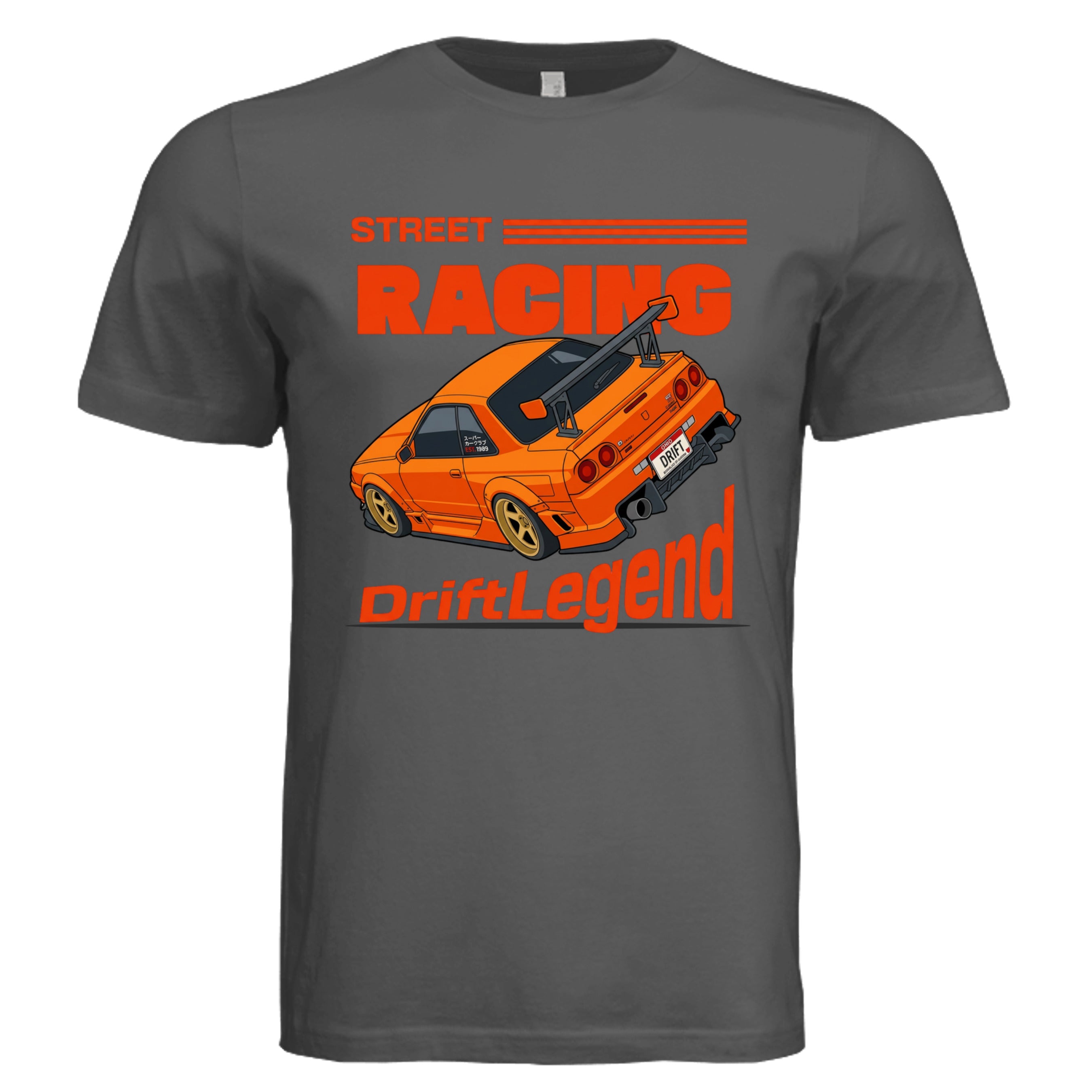 ASPHALT - 3001C - FRONT-Street racing bold graphic car lover tee — Carz collection by Stu Borncat Creations