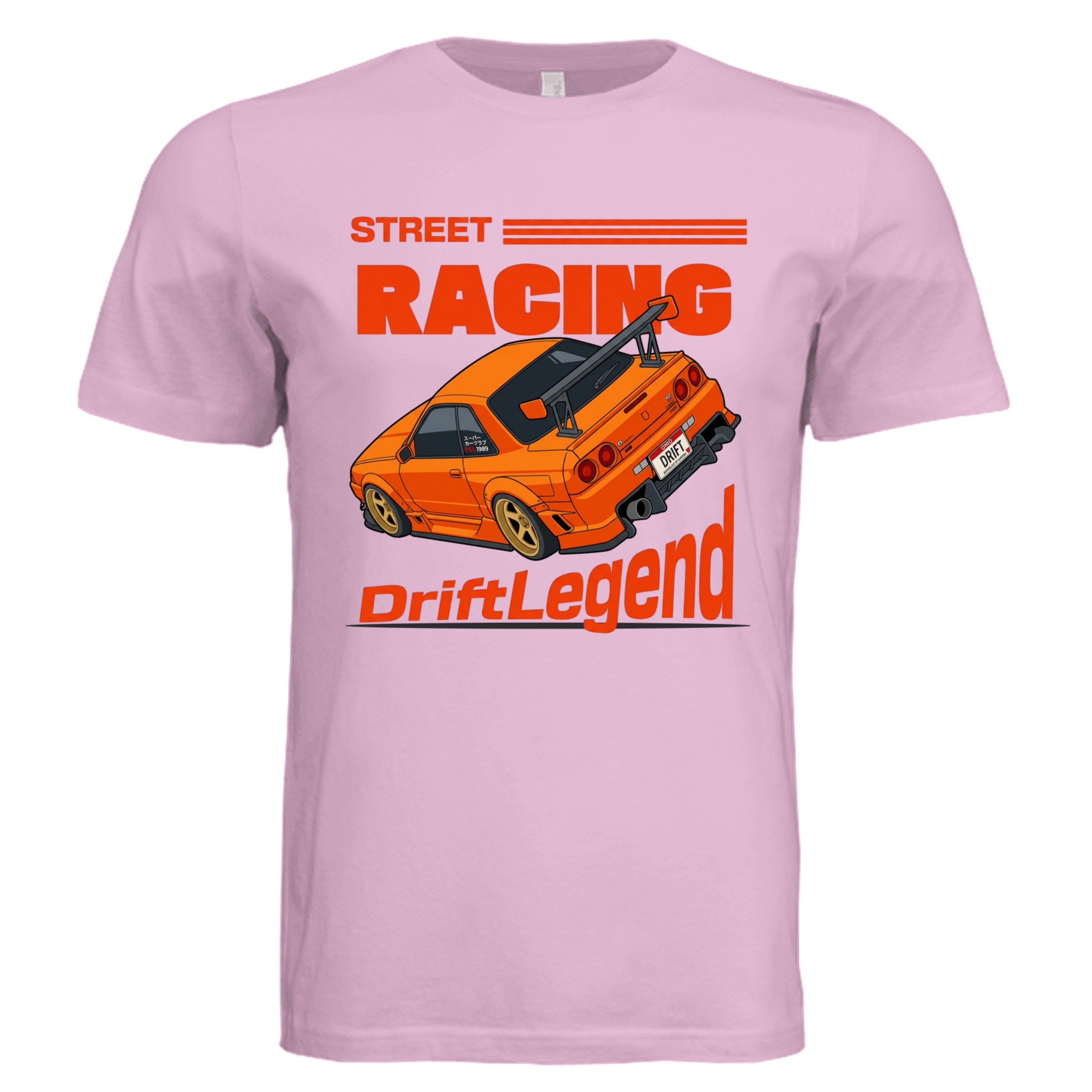 Lilac - 3001C - FRONT-Street racing bold graphic car lover tee — Carz collection by Stu Borncat Creations
