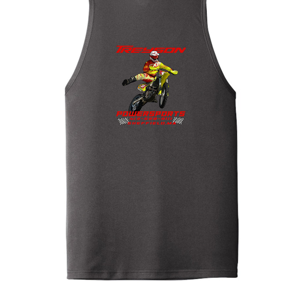 Iron Grey - ST356 - BACK-Treyson Powersports motorcycle graphic adult tank top , custom print-on-demand by Stu Borncat Creations