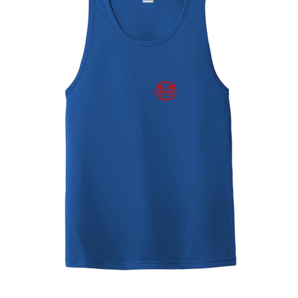 True Royal - ST356 - FRONT-Treyson Powersports motorcycle graphic adult tank top , custom print-on-demand by Stu Borncat Creations