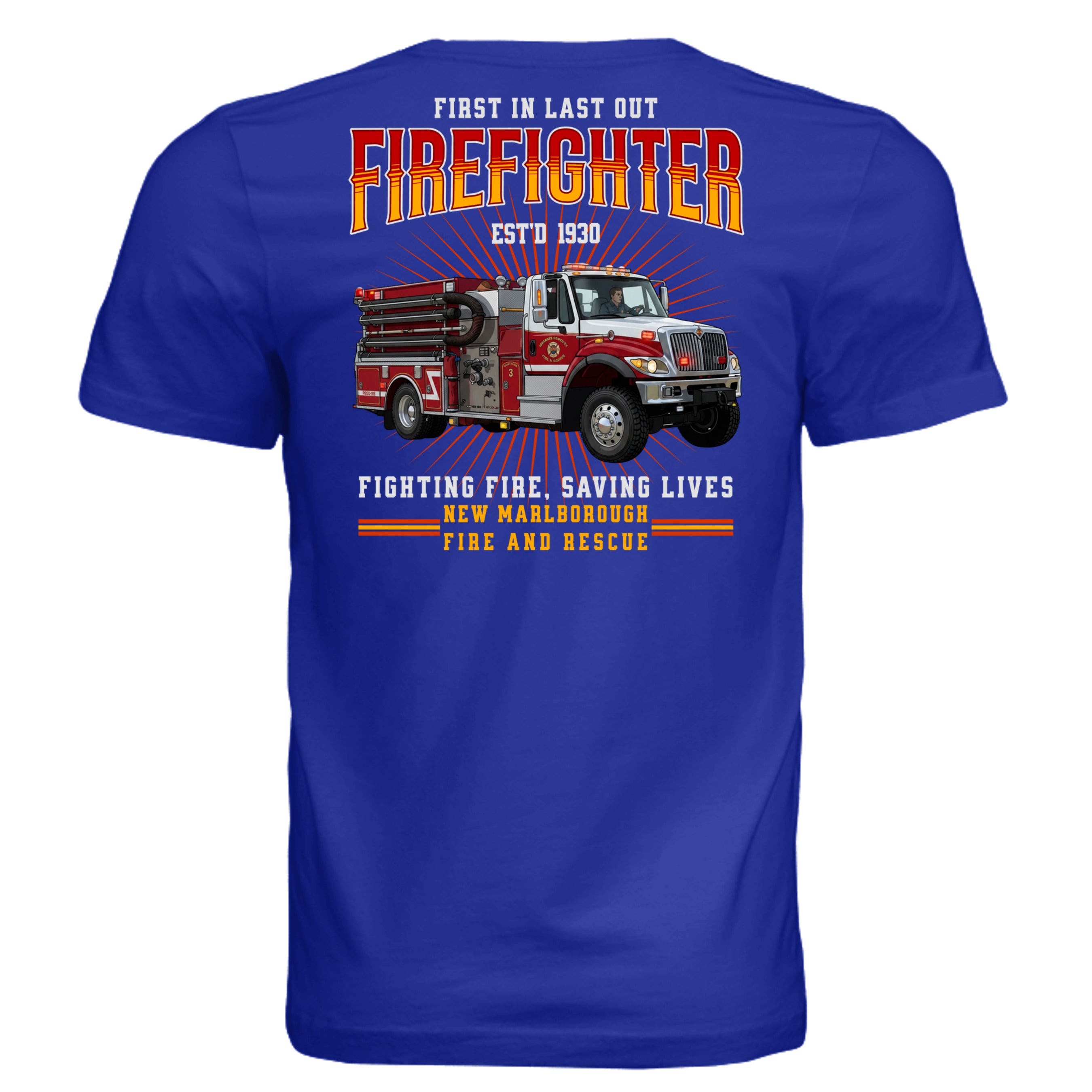 Team Navy - 3001C - BACK-New Marlborough Fire and Rescue firetruck graphic  — Stu Borncat Creations