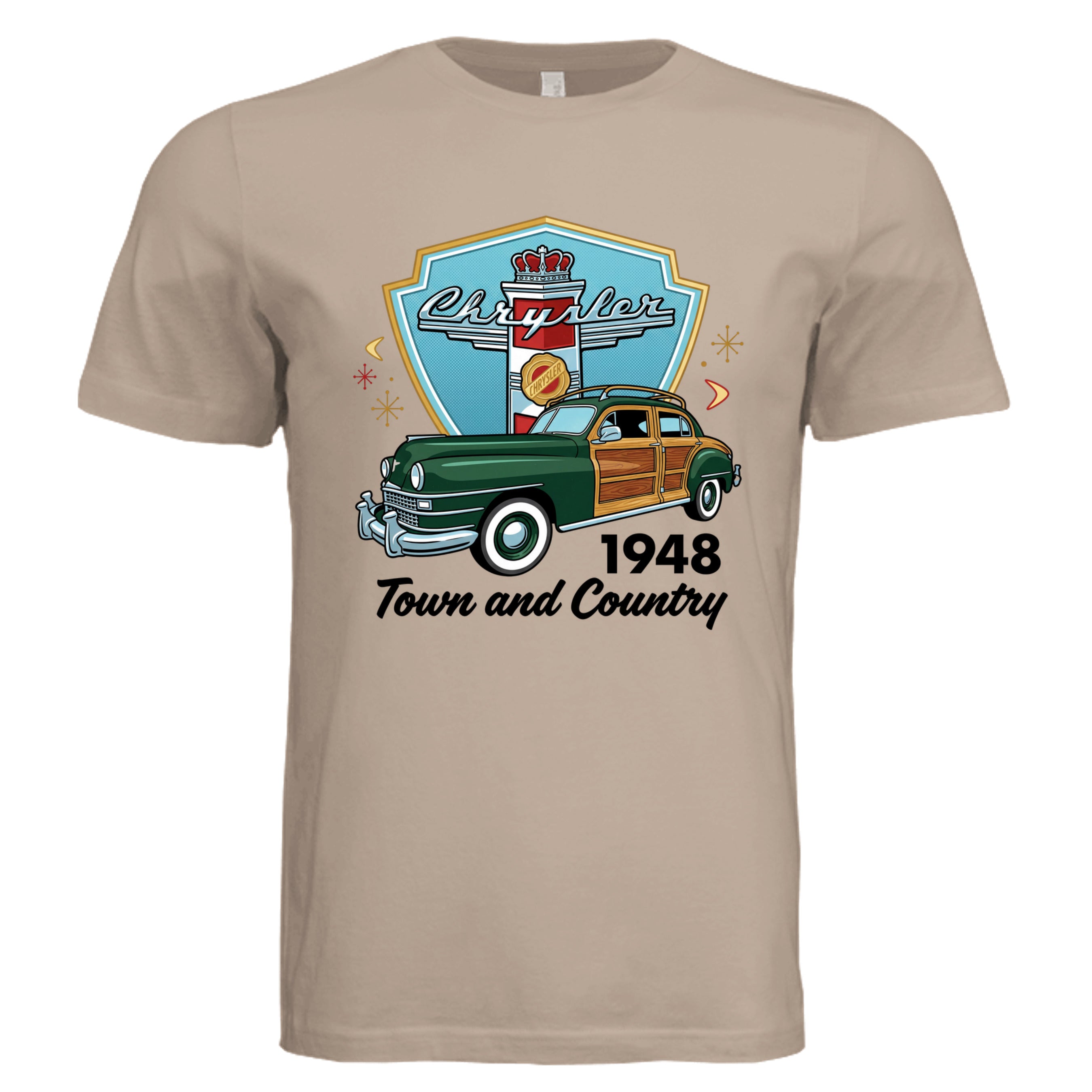 Dust - Pauls Woodie retro car lover graphic tee — Carz collection by Stu Borncat Creations