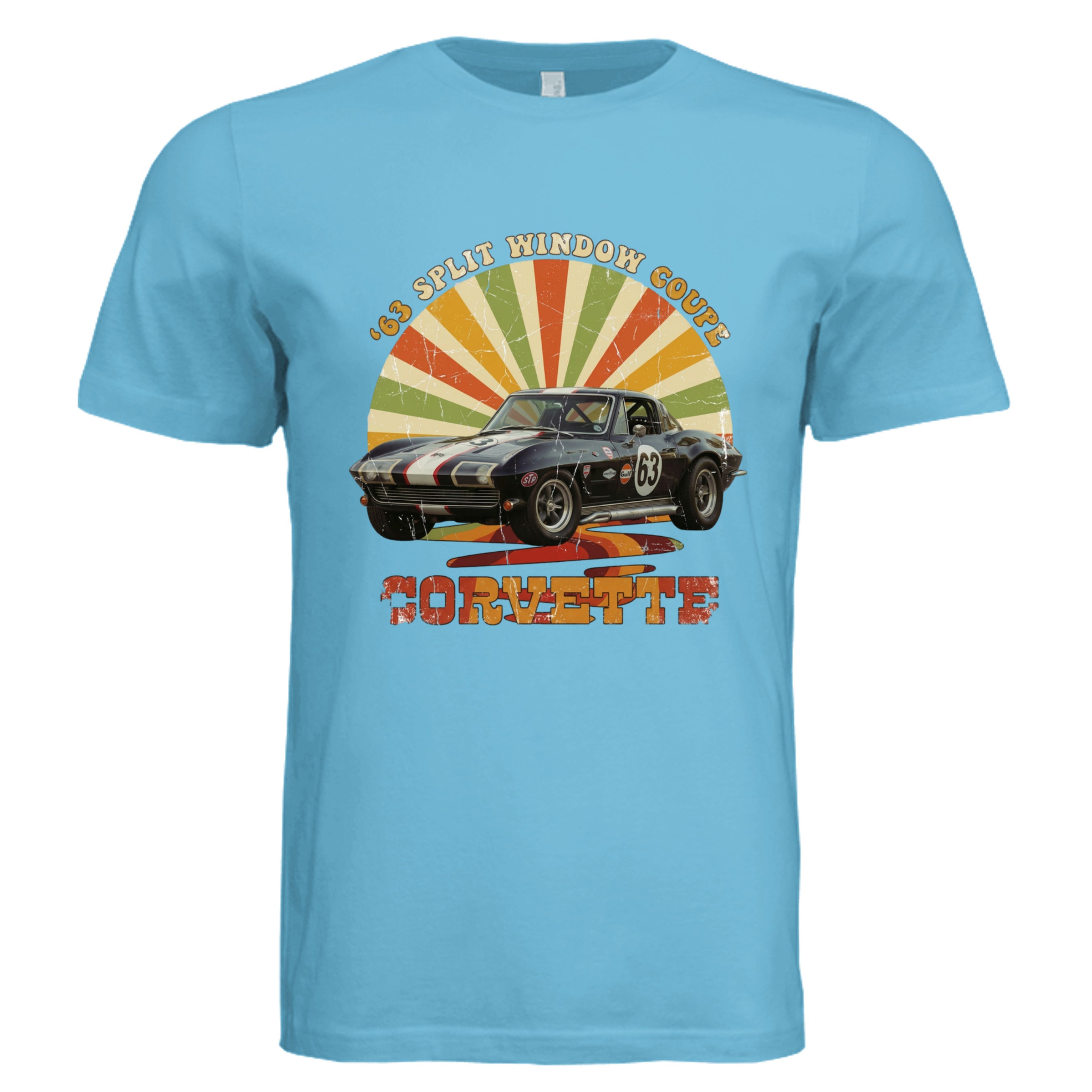 63 Corvette Split Window Retro Car Graphic Tee | Stu Borncat