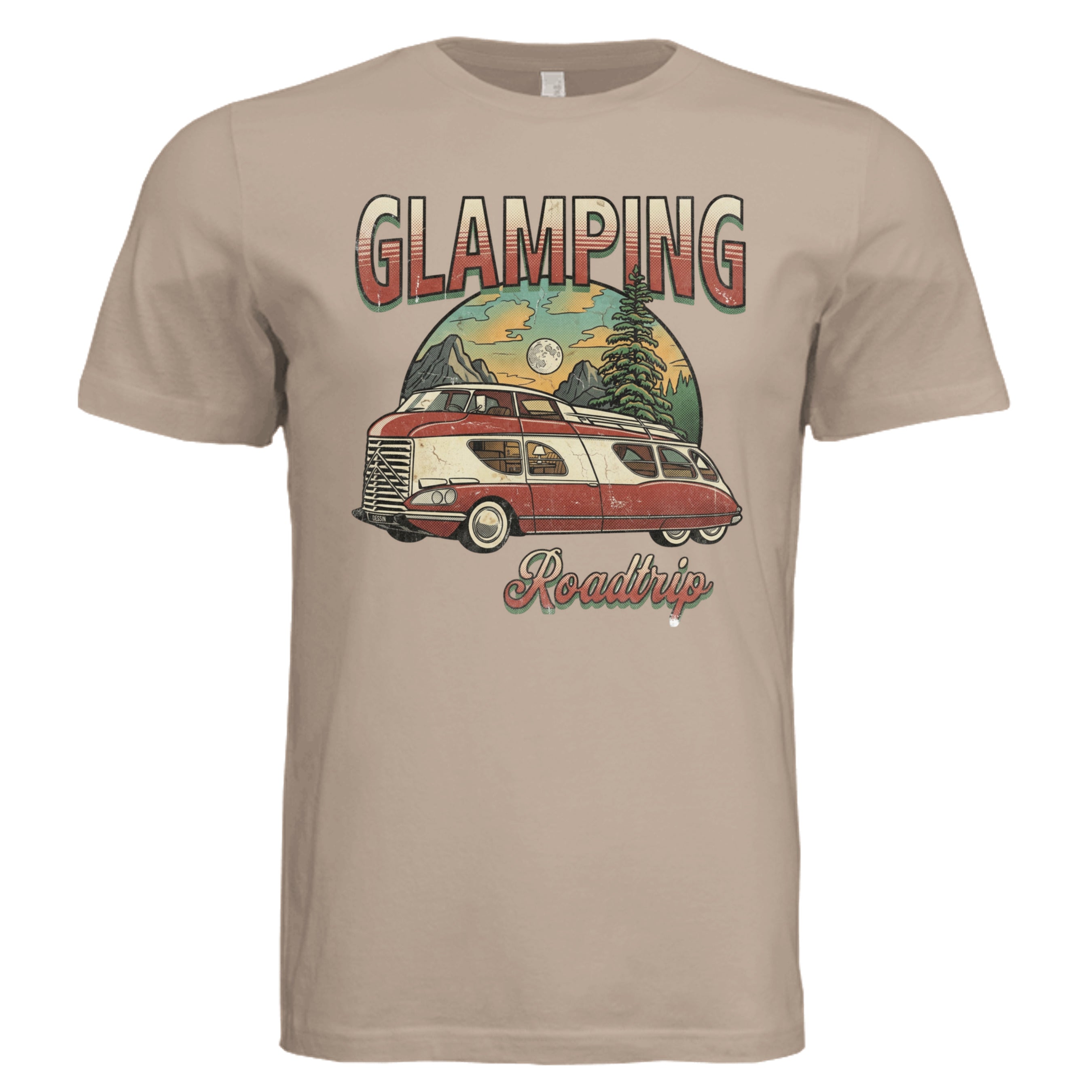 Dust -Glamping with GM retro car lover graphic tee — Carz collection by Stu Borncat Creations