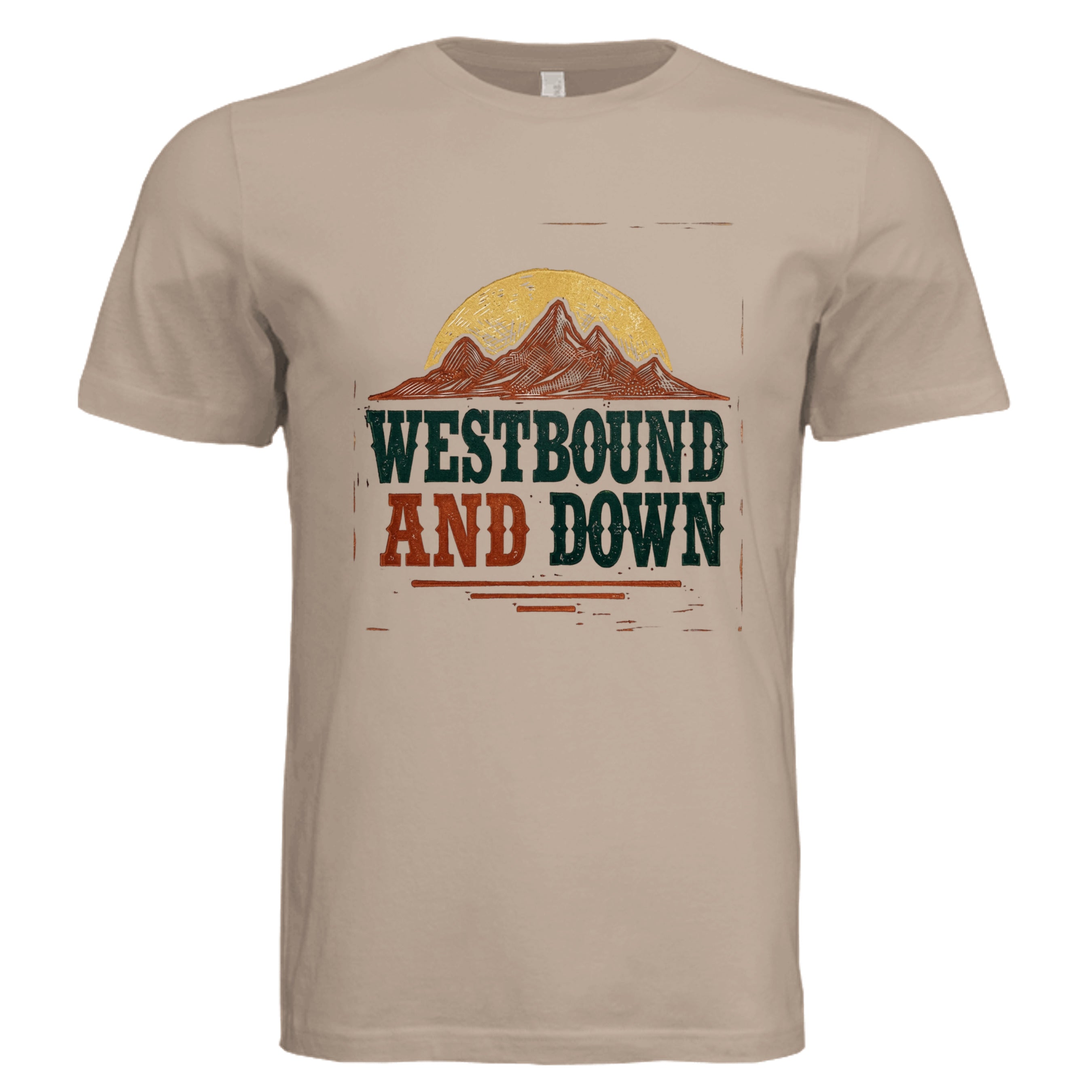 Dust - Westbound And Down retro trucker graphic tee — Carz collection by Stu Borncat Creations