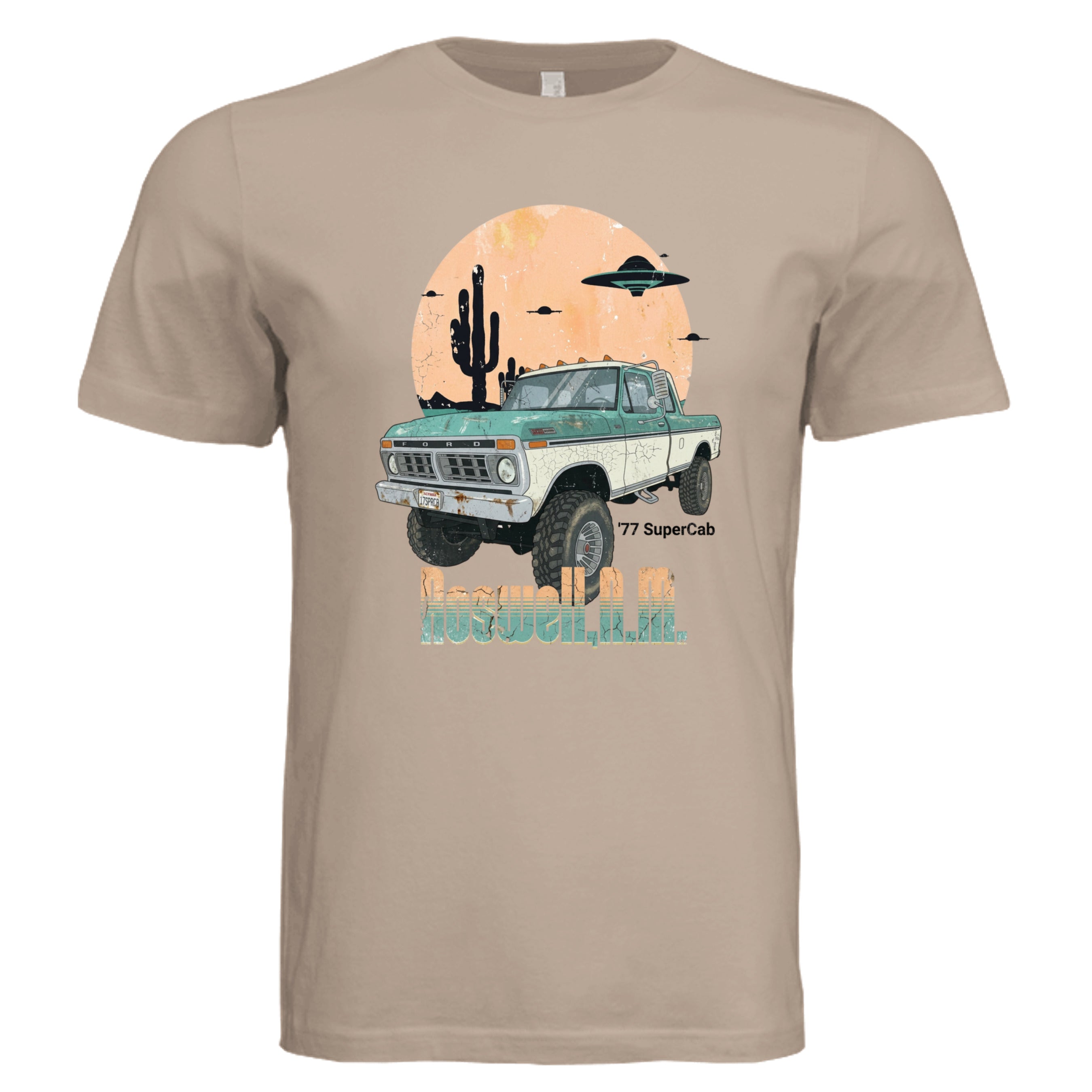 Dust - 77 Supercab retro truck lover graphic tee — Carz collection by Stu Borncat Creations