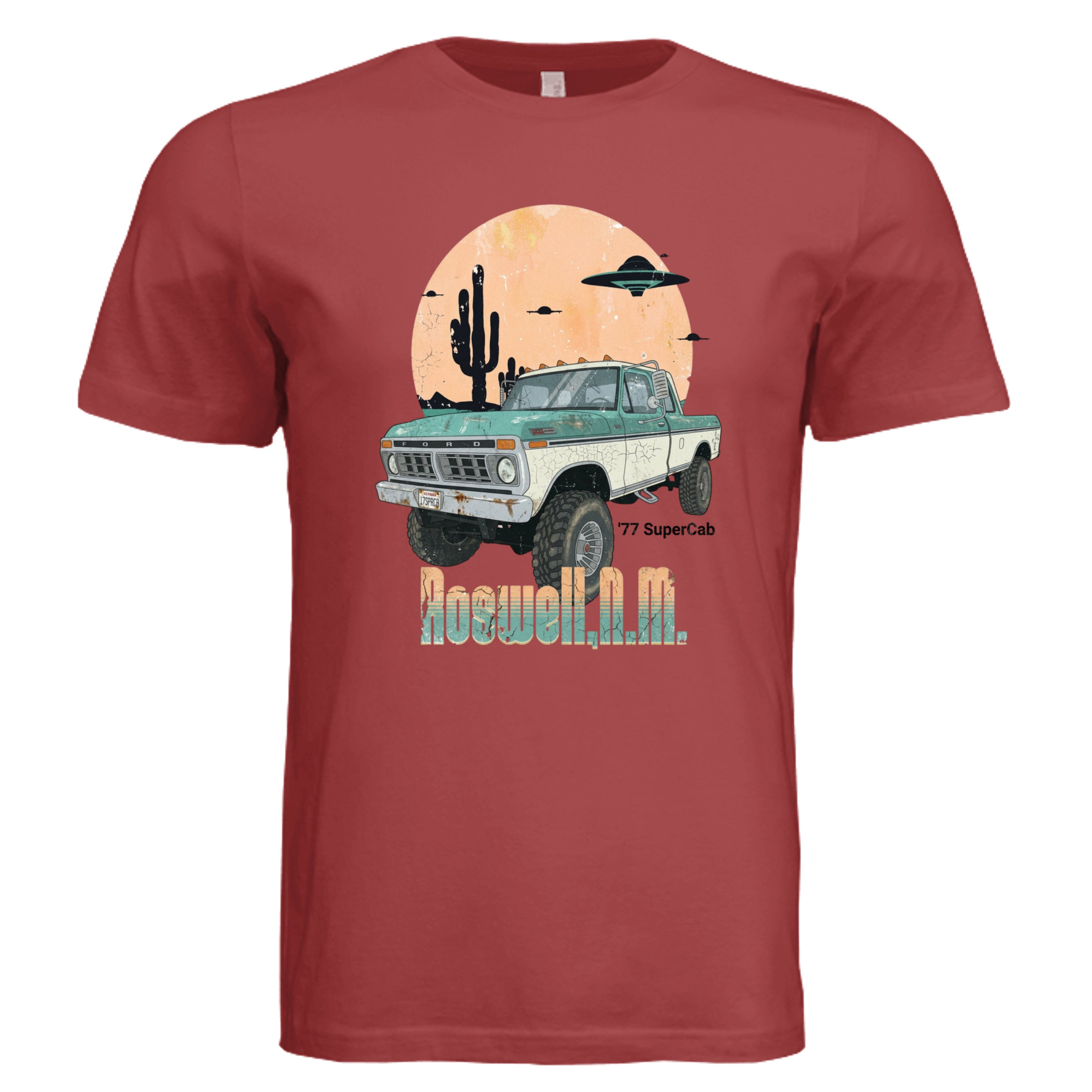 RUST - 77 Supercab retro truck lover graphic tee — Carz collection by Stu Borncat Creations