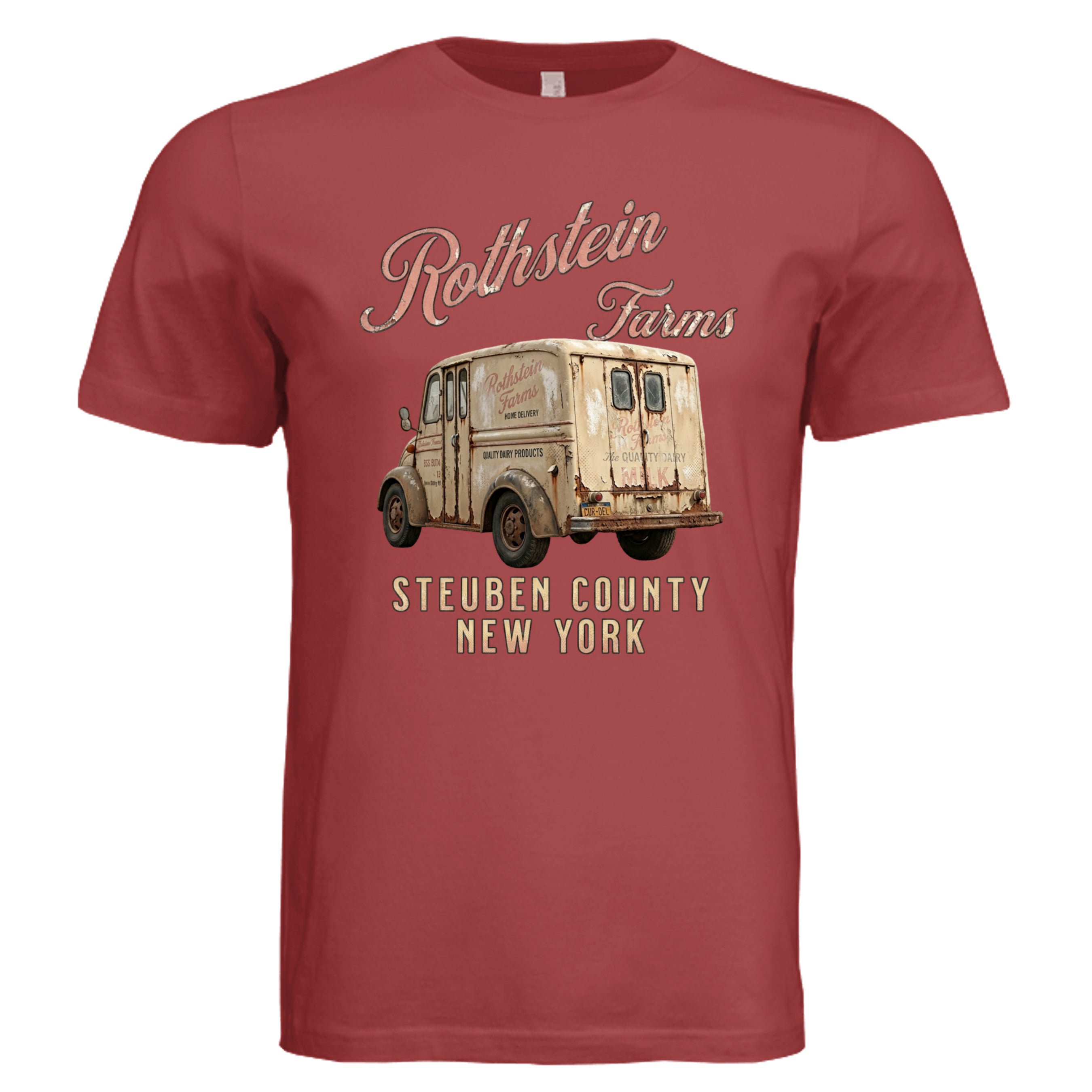 RUST - Rothstein Farms retro trucker graphic tee — Carz collection by Stu Borncat Creations