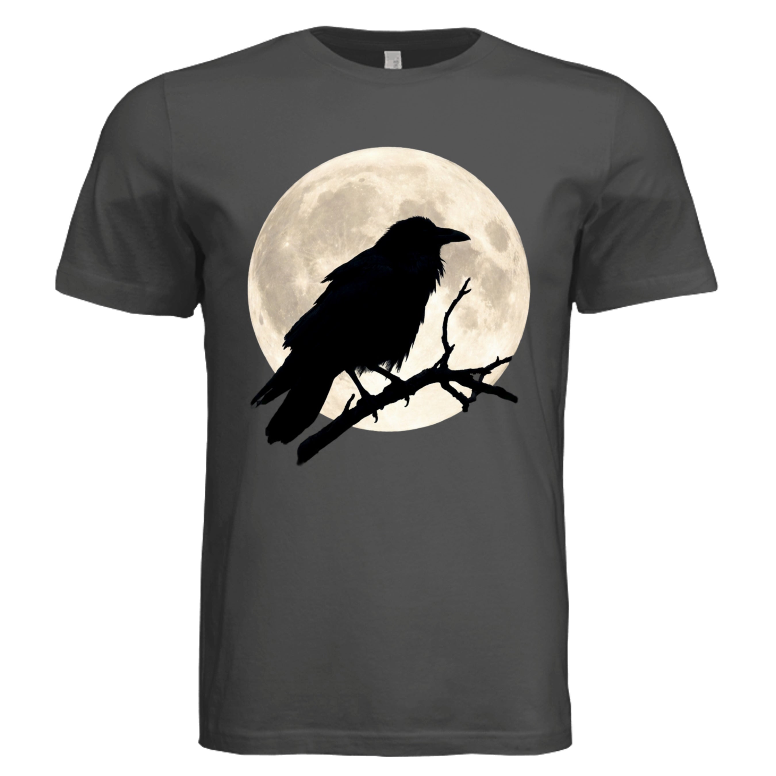 DARK GREY - Scary Crow creepy scarecrow Halloween graphic tee — spooky season DTF print by Stu Borncat Creations