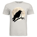 Vintage White - Scary Crow creepy scarecrow Halloween graphic tee — spooky season DTF print by Stu Borncat Creations
