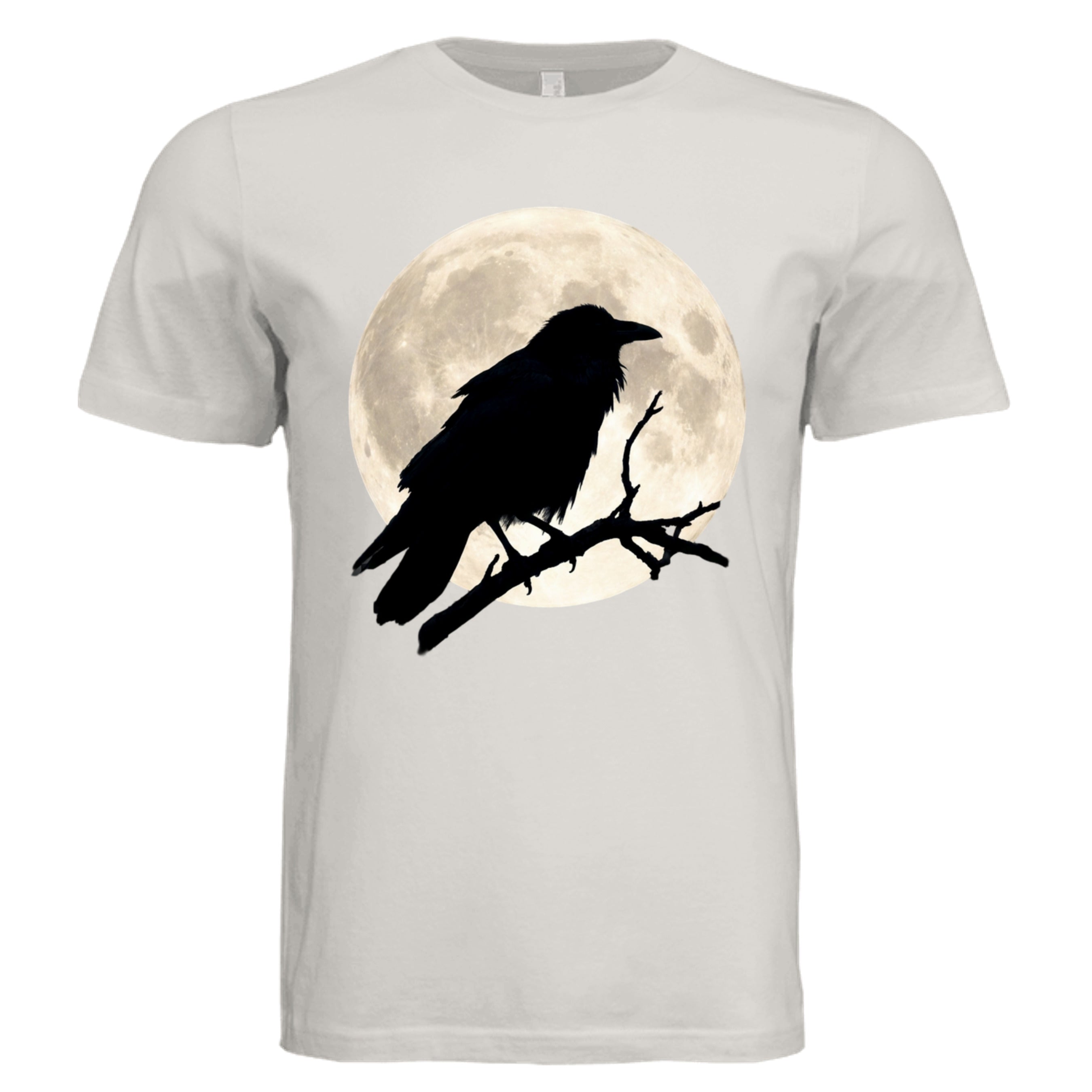 Vintage White - Scary Crow creepy scarecrow Halloween graphic tee — spooky season DTF print by Stu Borncat Creations
