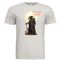 Vintage White -Doctor Death dark Halloween graphic tee — sinister spooky season DTF print by Stu Borncat Creations