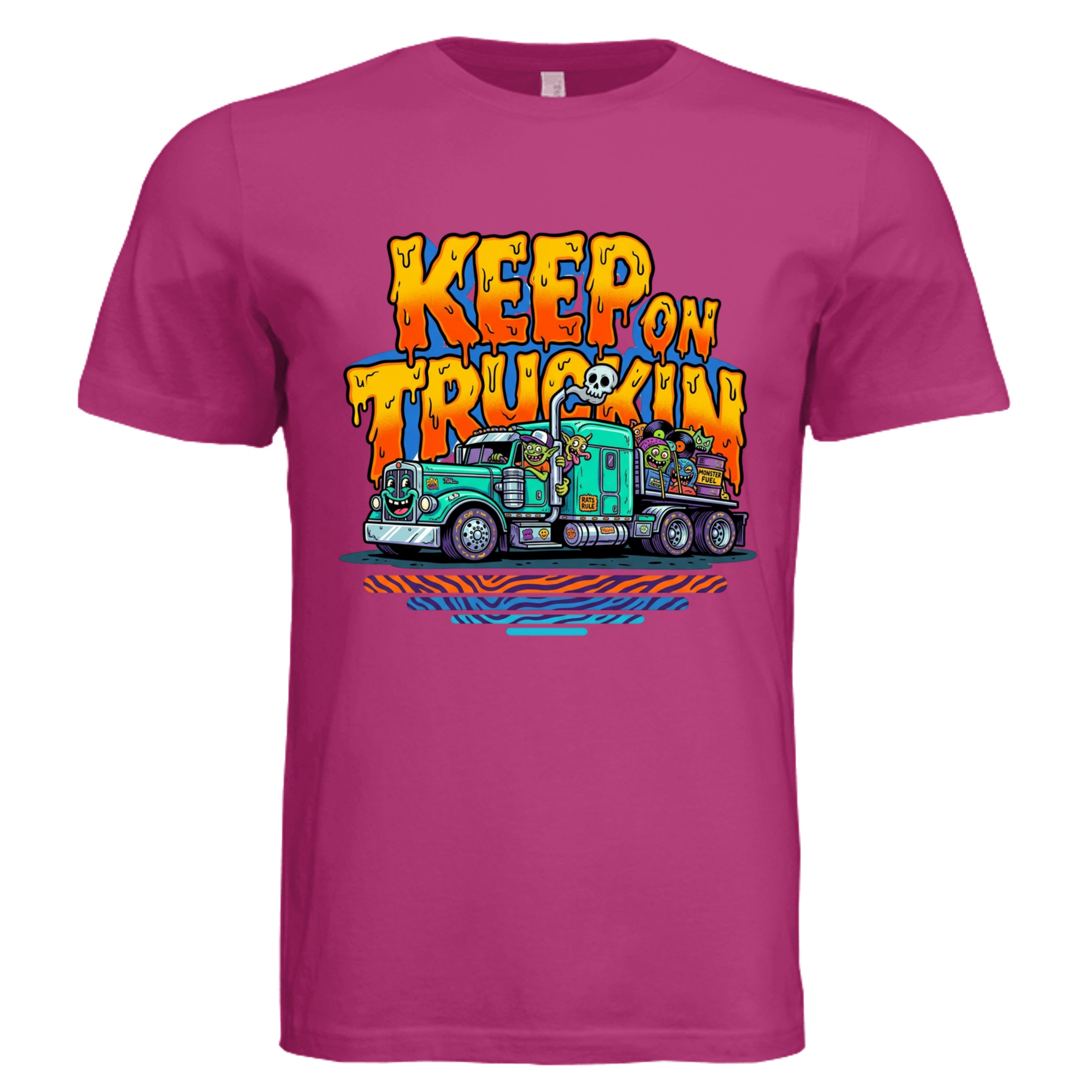 BERRY - Keep on Truckin' low brow trucker graphic tee — Carz collection by Stu Borncat Creations