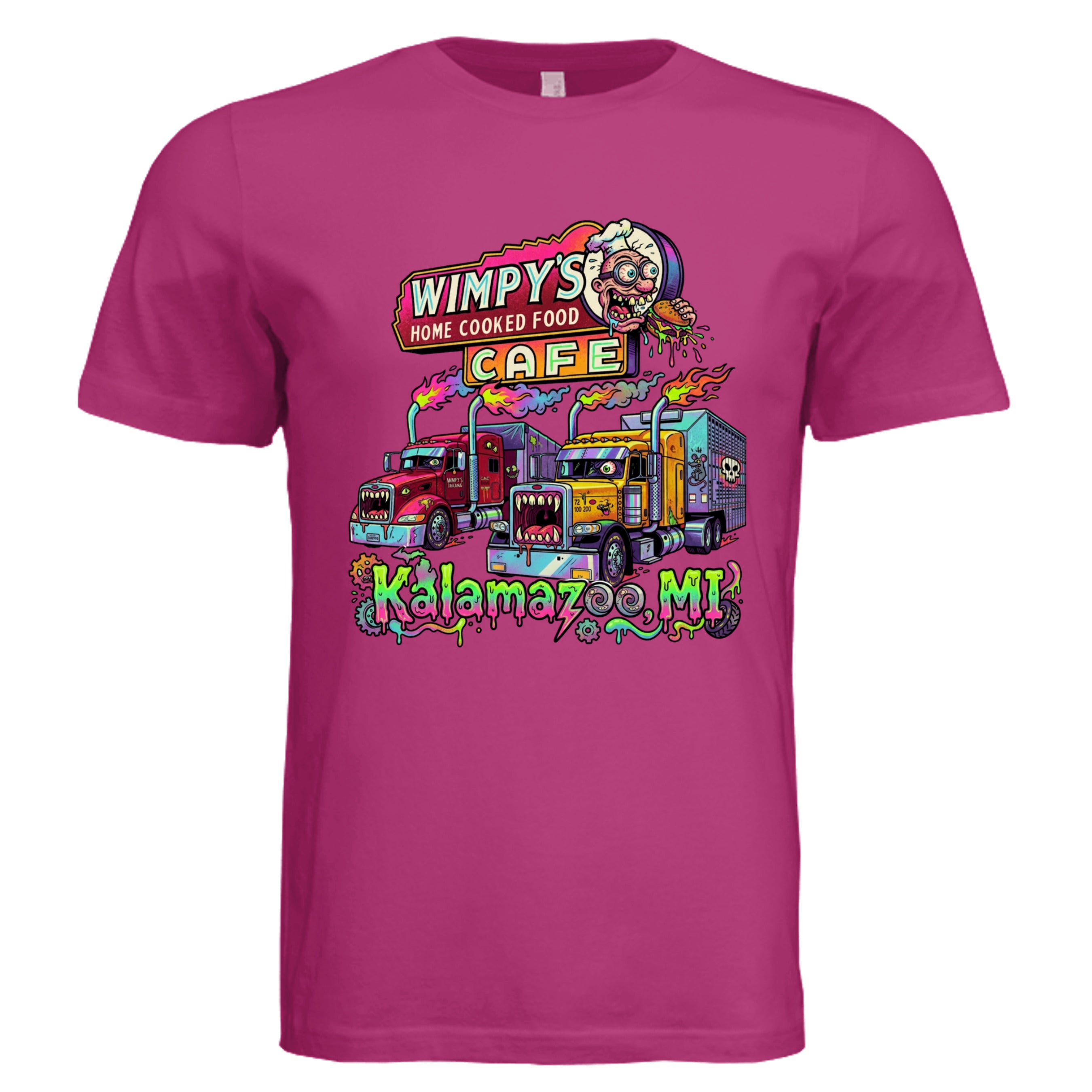 BERRY - Michigan Truck low brow trucker graphic tee — Carz collection by Stu Borncat Creations