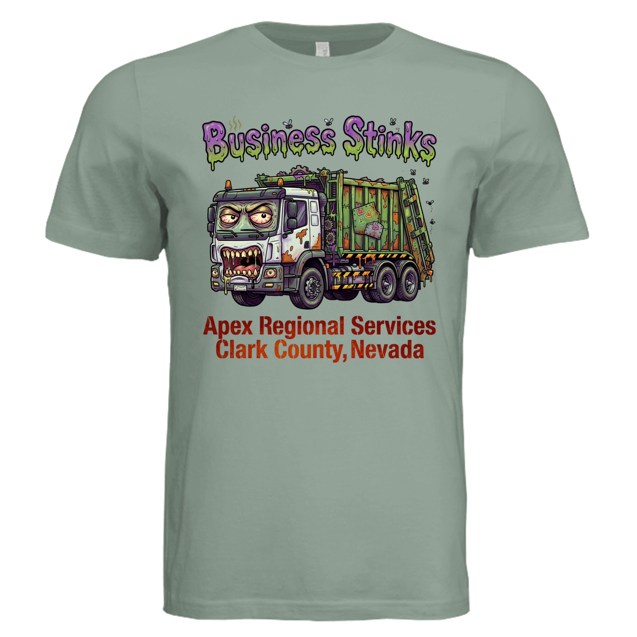 Sage - Nevada Truck low brow trucker graphic tee — Carz collection by Stu Borncat Creations
