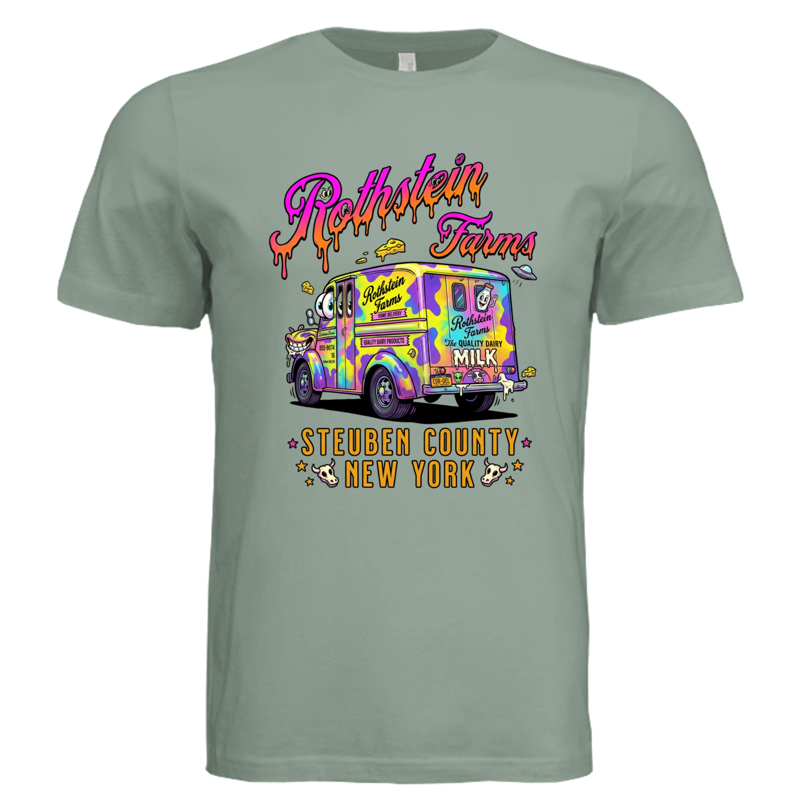 Sage - New York Truck low brow trucker graphic tee — Carz collection by Stu Borncat Creations